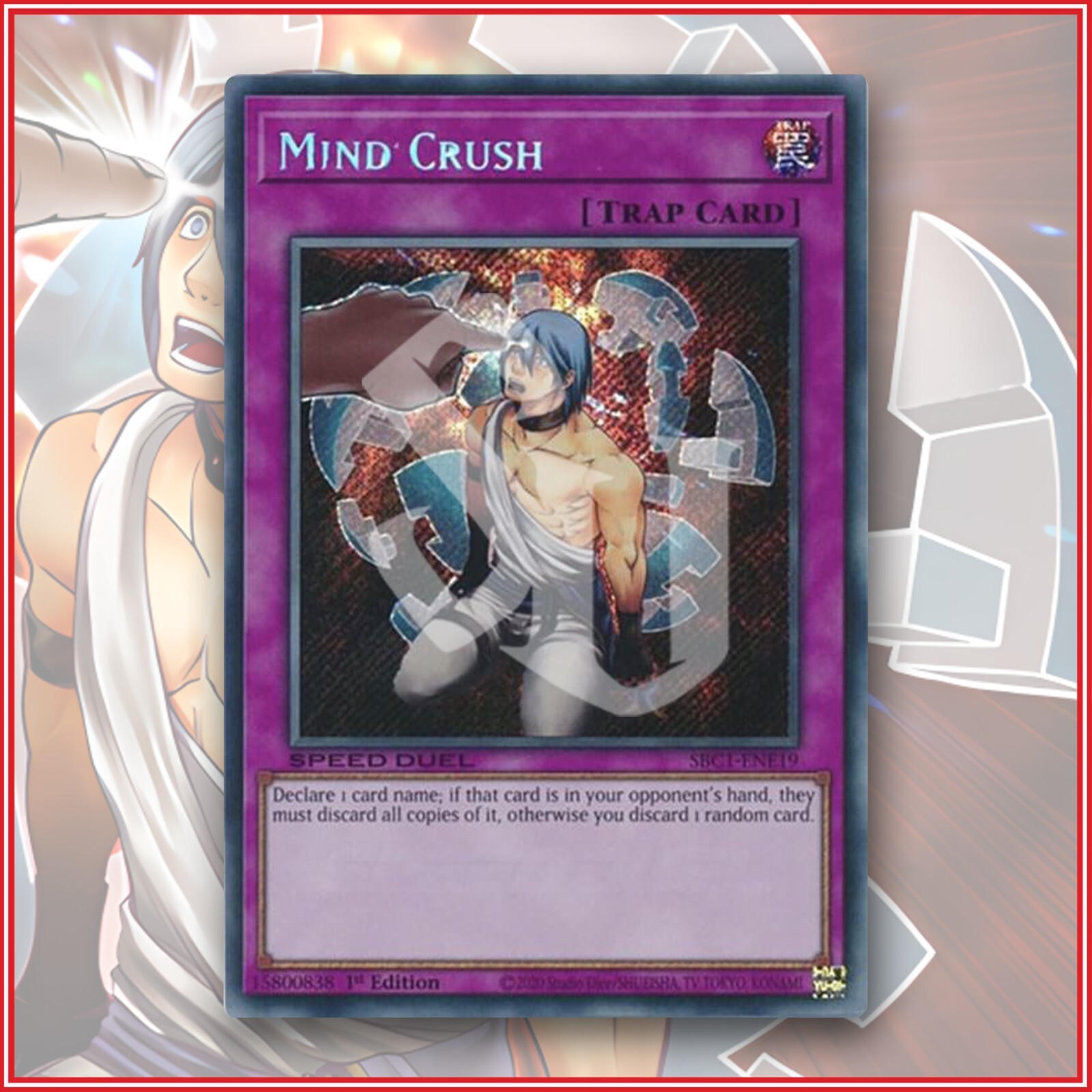 YuGiOh Mind Crush SBC1-ENE19 Secret Rare 1st Edition Streets of Battle City