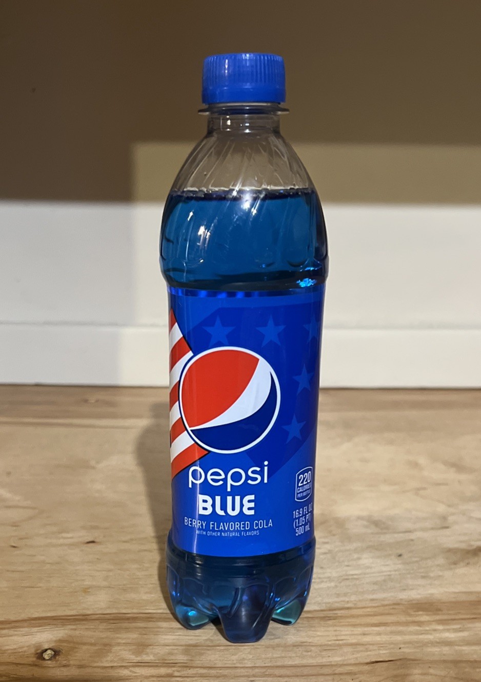 Pepsi Blue 16.9 Fl Oz. LIMITED EDITION Berry Flavored, Unopened Bottle, Expired Pepsi Blue 16.9 Fl Oz. LIMITED EDITION Berry Flavored, Unopened Bottle, Expired