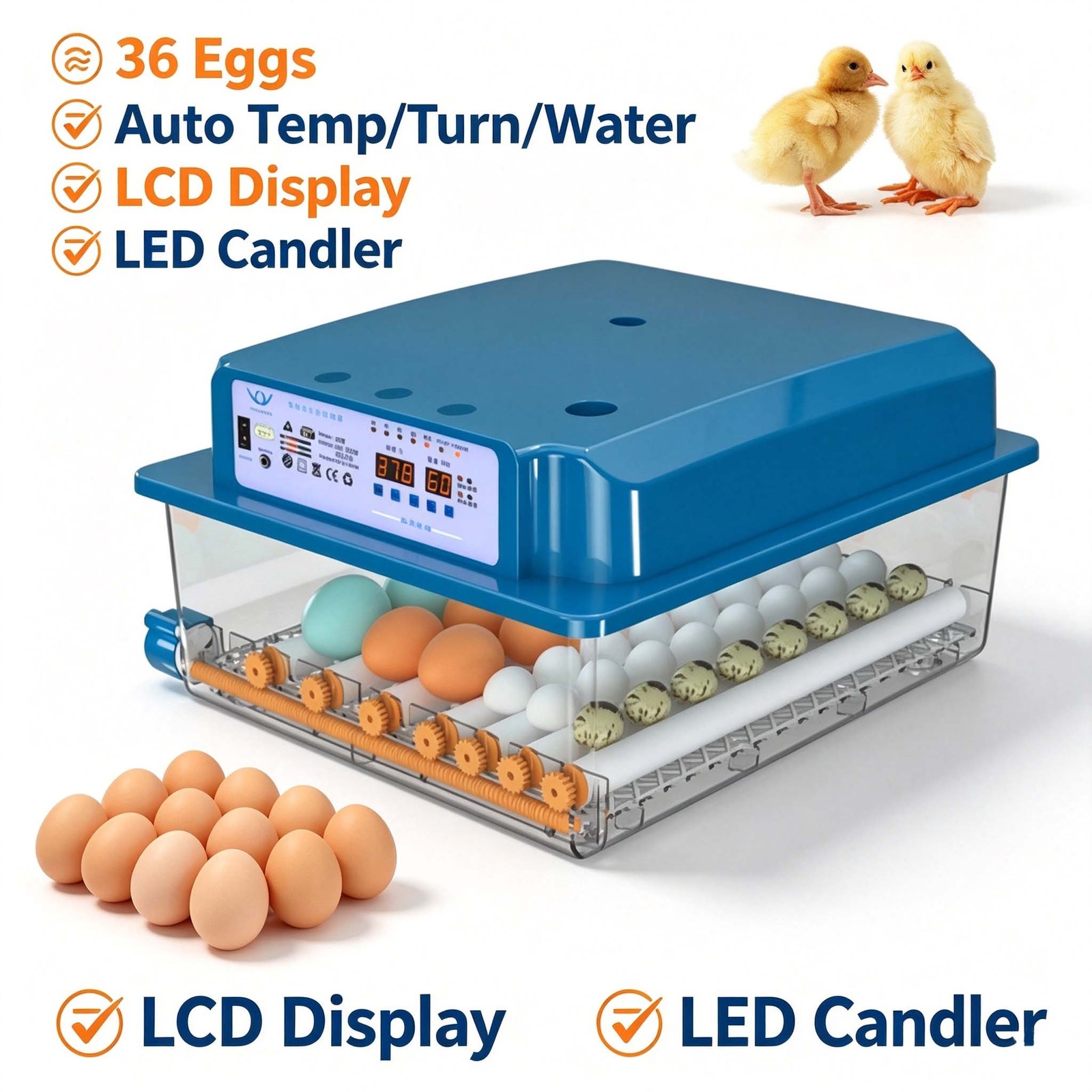 36 Egg Incubators for Hatching 120 Eggs, Incubator, Automatic Egg Turning 36 Egg Incubators for Hatching 120 Eggs, Incubator, Automatic Egg Turning