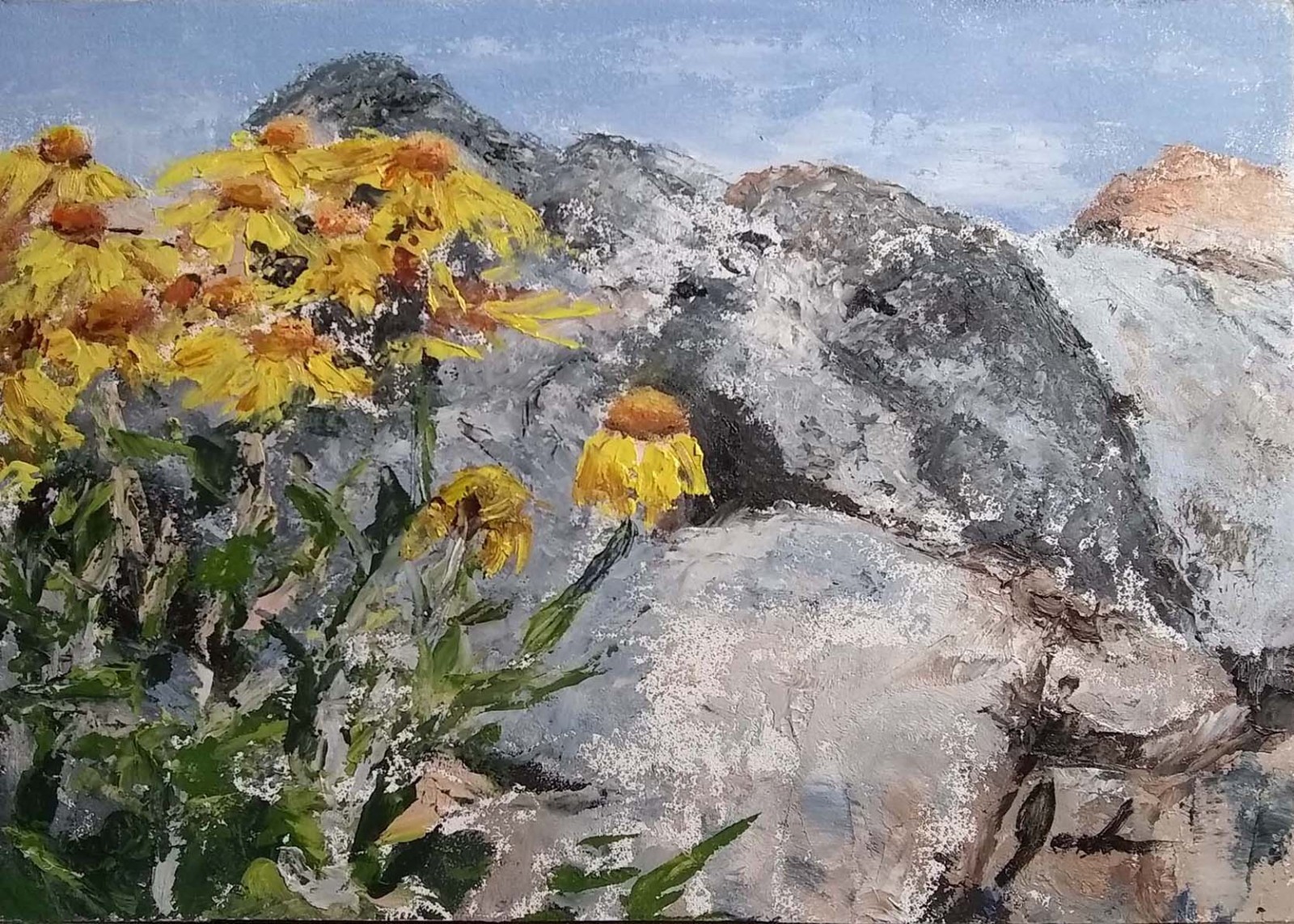 Original hand signed Oil Painting 5x7 inch wood panel \