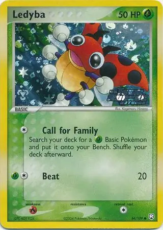 Ledyba - 64/109 - Pokemon Ex Team Rocket Returns Reverse Holo NM