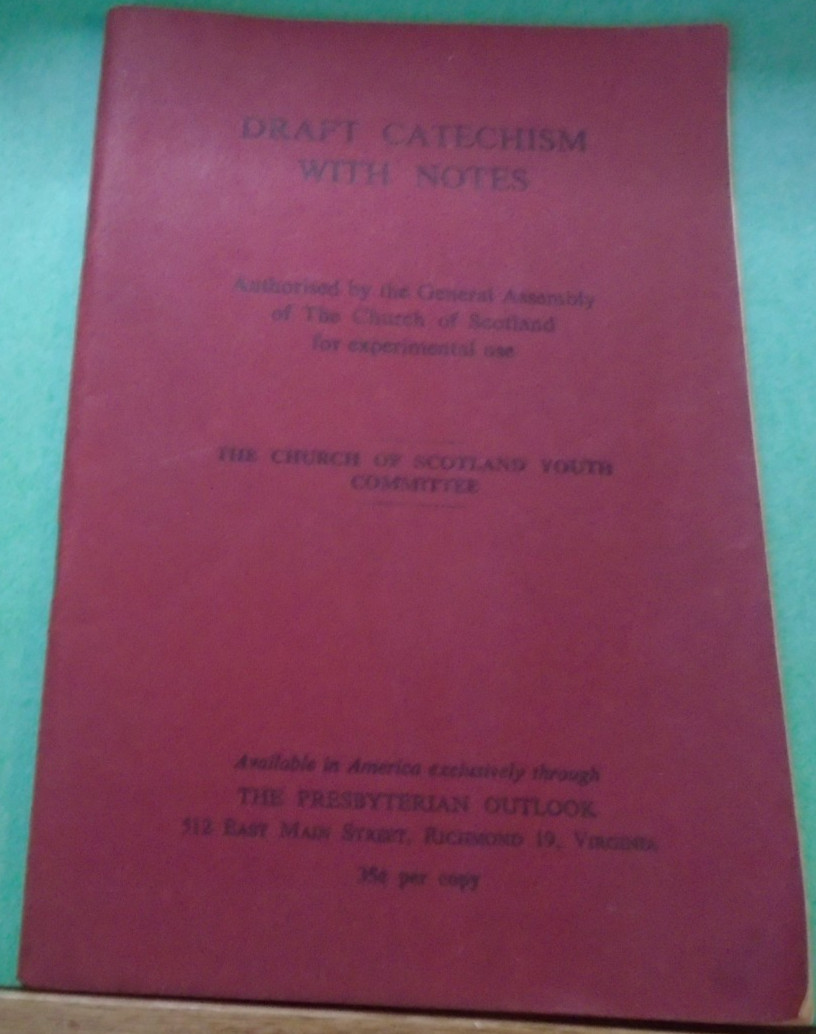 Vintage 1954 Draft Catechism w/ Notes Church of Scotland Committee Presbyterian