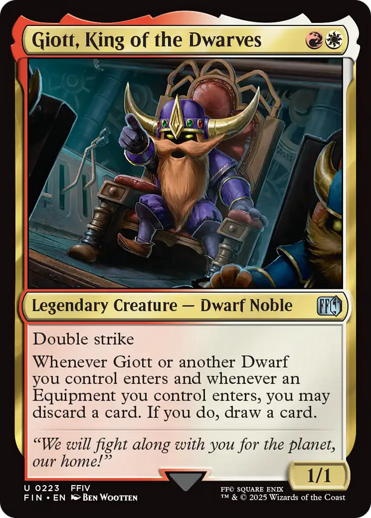 x4 Giott, King of the Dwarves FIN Final Fantasy MTG 223 M/NM 4x