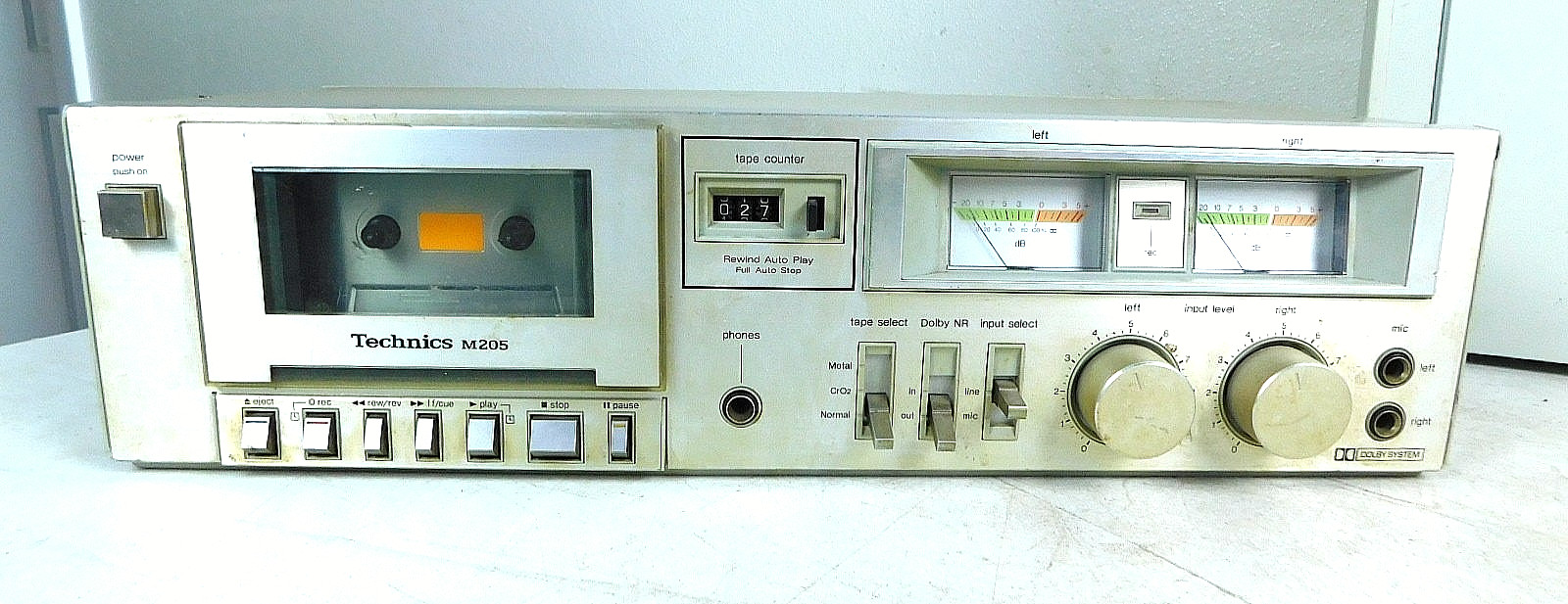 FOR PARTS Technics RS-M205 Cassette Player Vintage Matsushita Japan