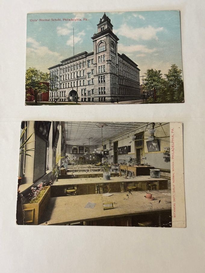 Girl's Normal School Philadelphia PA Antique Postcards 1910 Botanical Dept