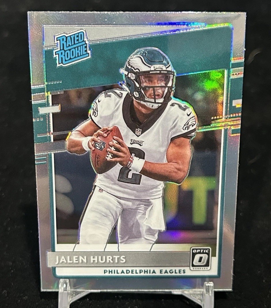 Panini 2020 Donruss Optic Rated Rookie Holo Prizm Jalen Hurts #164 Eagles Panini 2020 Donruss Optic Rated Rookie Holo Prizm Jalen Hurts #164 Eagles