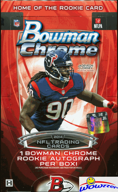 2014 Bowman Chrome Football Factory Sealed HOBBY Box-AUTO over 10 Years Old