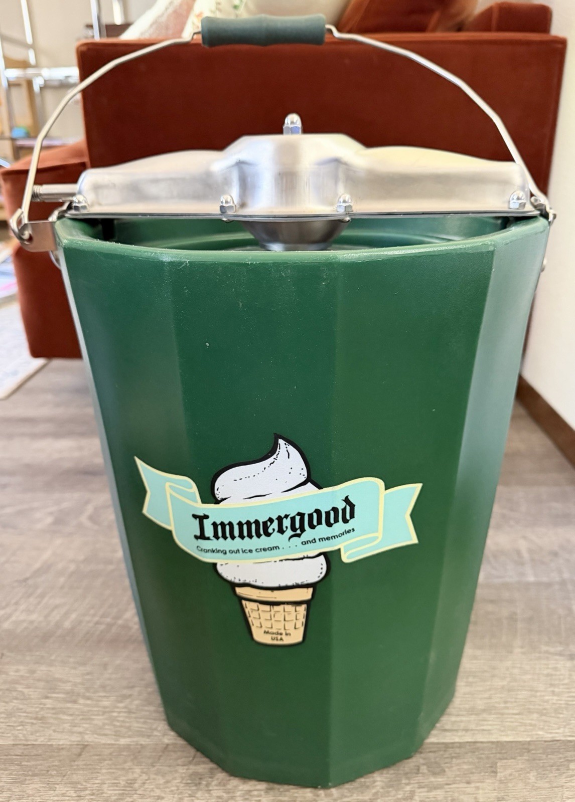 Immergood Amish Made Hand Crank Home Made Ice Cream Freezer Maker, 6 Quart NWOB Immergood Amish Made Hand Crank Home Made Ice Cream Freezer Maker, 6 Quart NWOB