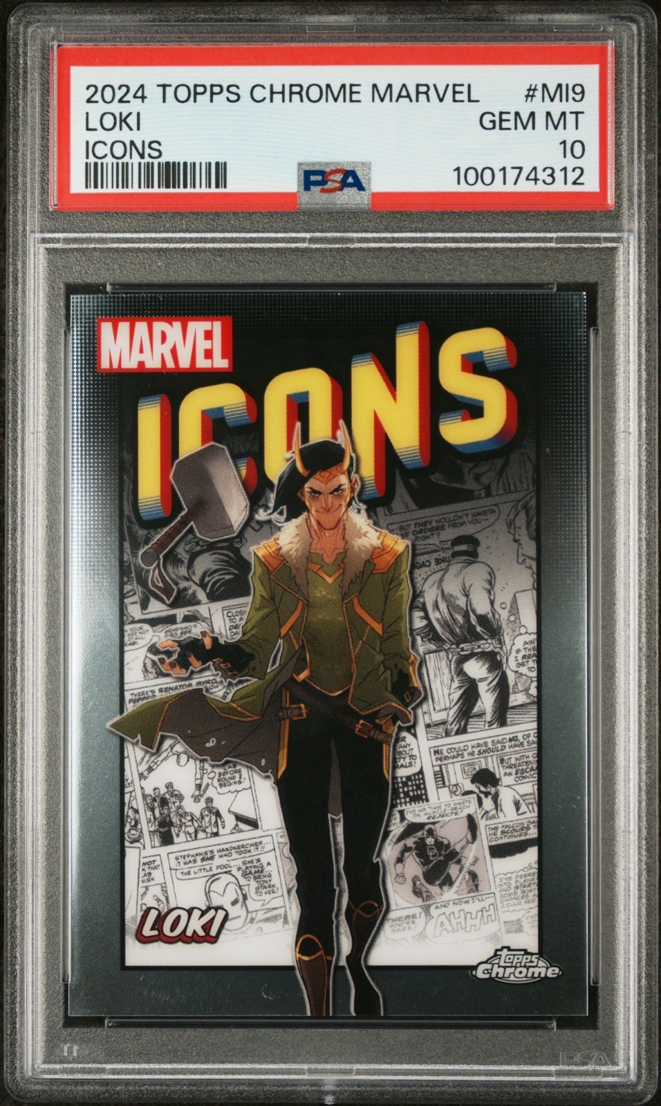 2024 Topps Chrome Marvel Loki Icons PSA 10 Gem Mint 2024 Topps Chrome Marvel Loki Icons PSA 10 Gem Mint