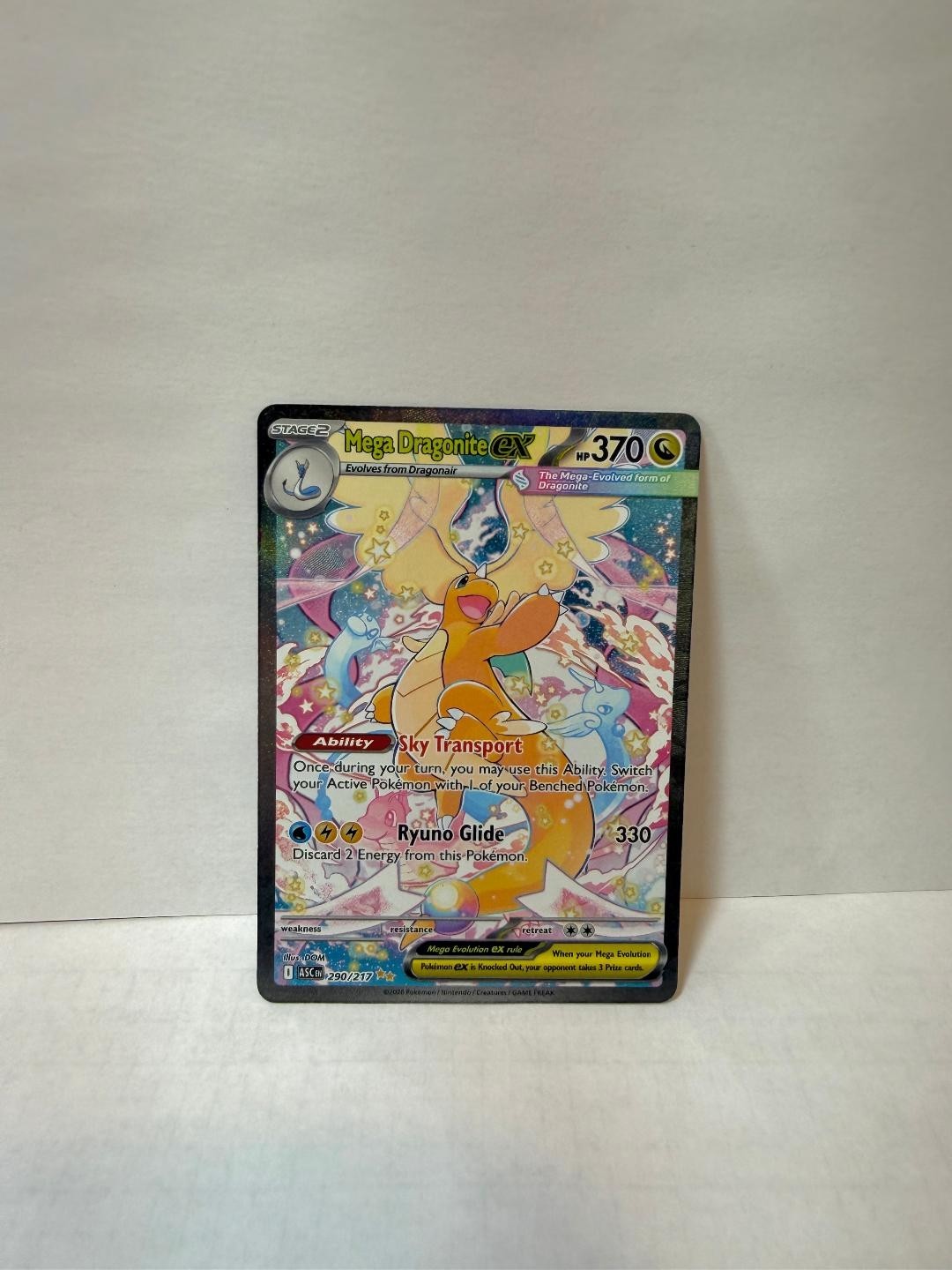 Pokemon TCG Mega Dragonite ex 290/217 English Ascended Heroes SIR Holo (MINT)