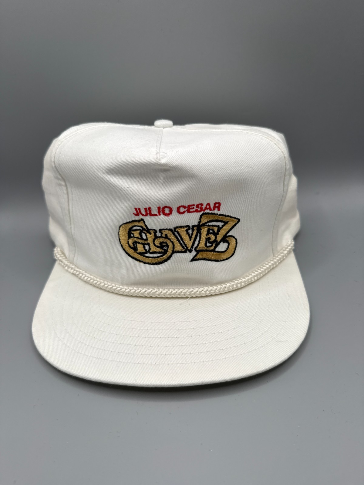 Vintage Julio Cesar Chavez Snapback Hat Boxing Rope Adjustable White RARE Vintage Julio Cesar Chavez Snapback Hat Boxing Rope Adjustable White RARE