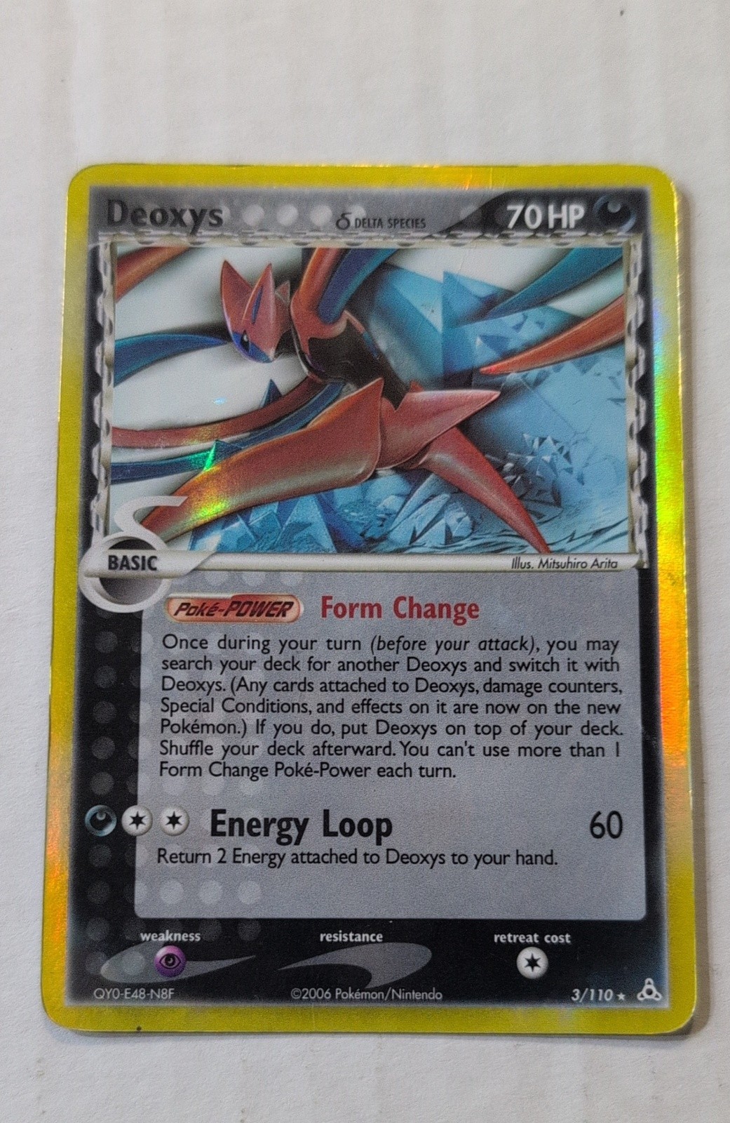 Deoxys (Delta Species - Attack Forme) 3/110 EX Holon Phantoms Holo Foil Pokemon Deoxys (Delta Species - Attack Forme) 3/110 EX Holon Phantoms Holo Foil Pokemon