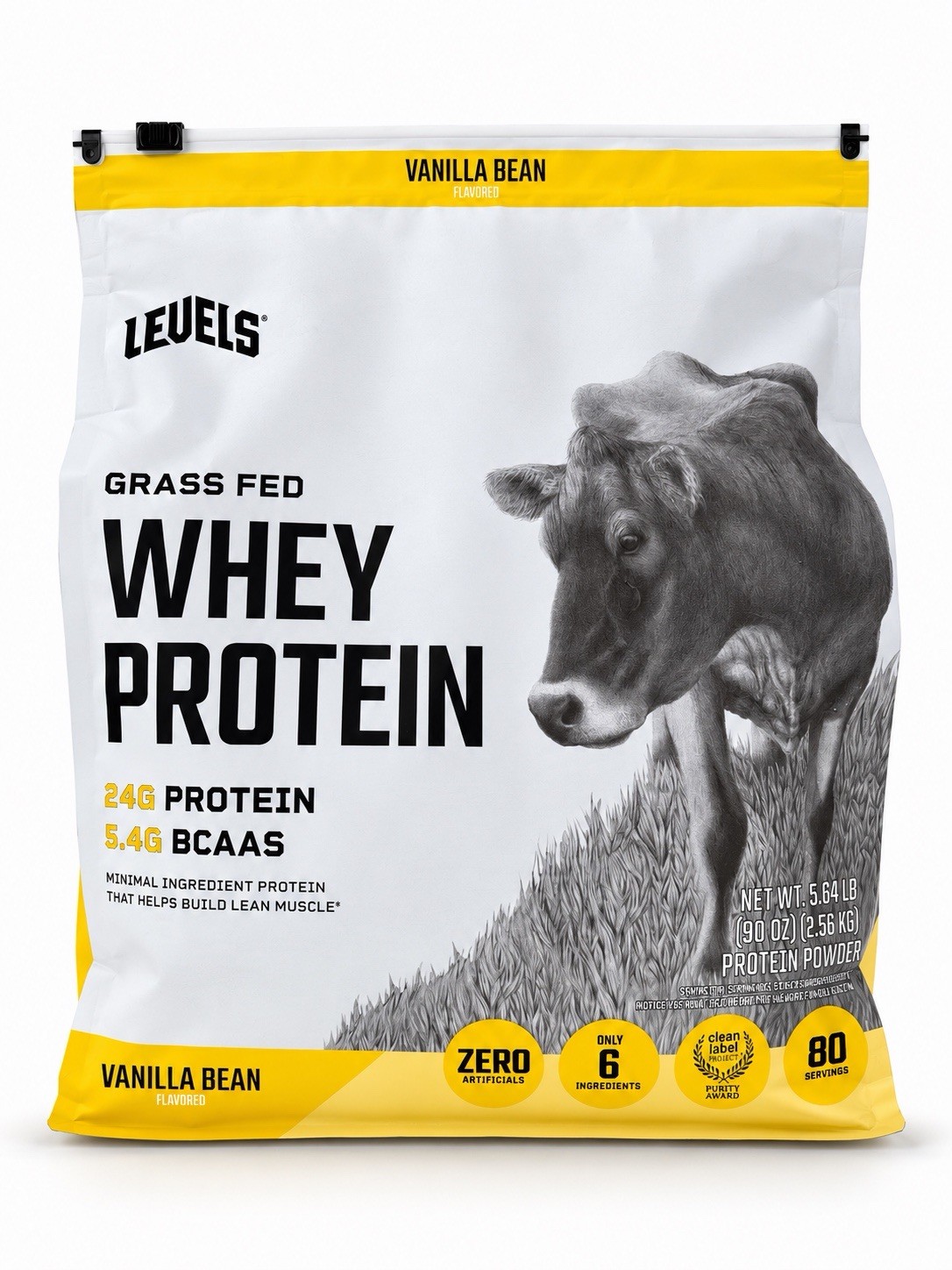 Levels Grass Fed Whey Protein, Vanilla Bean, 5.64 lbs | Best If Use By 07/10/28 Levels Grass Fed Whey Protein, Vanilla Bean, 5.64 lbs | Best If Use By 07/10/28