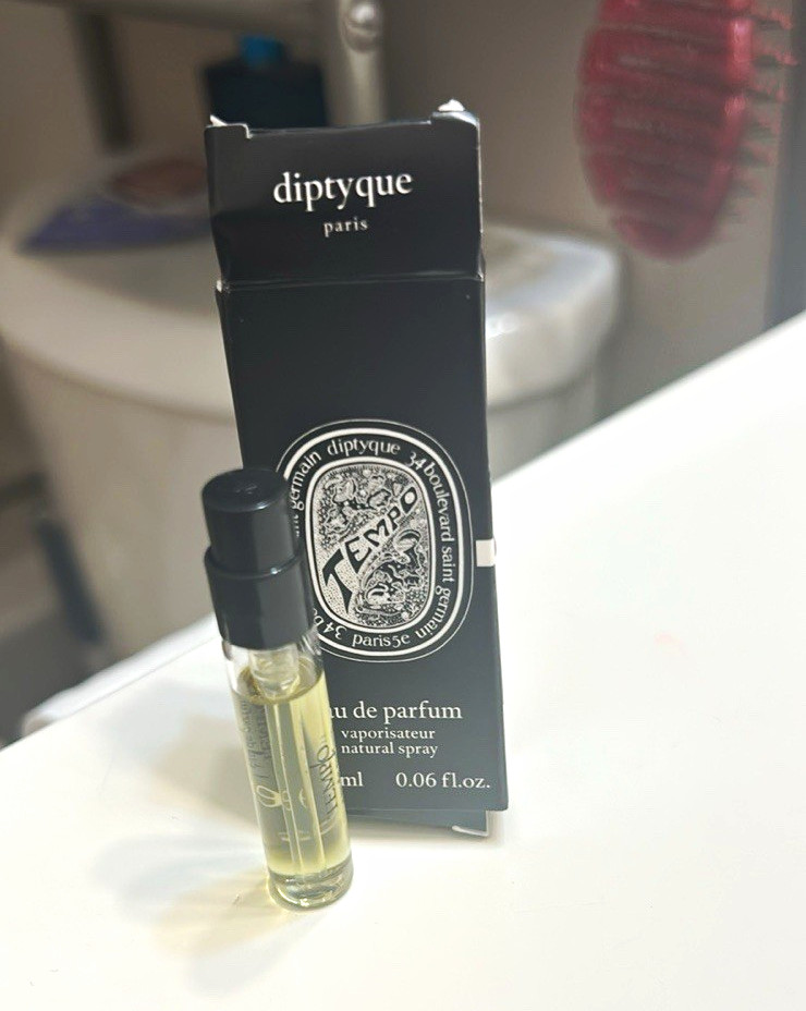 diptyque Tempo Eau de Parfum Natural Spray Sample Vial w/ Box 0.06 fl oz