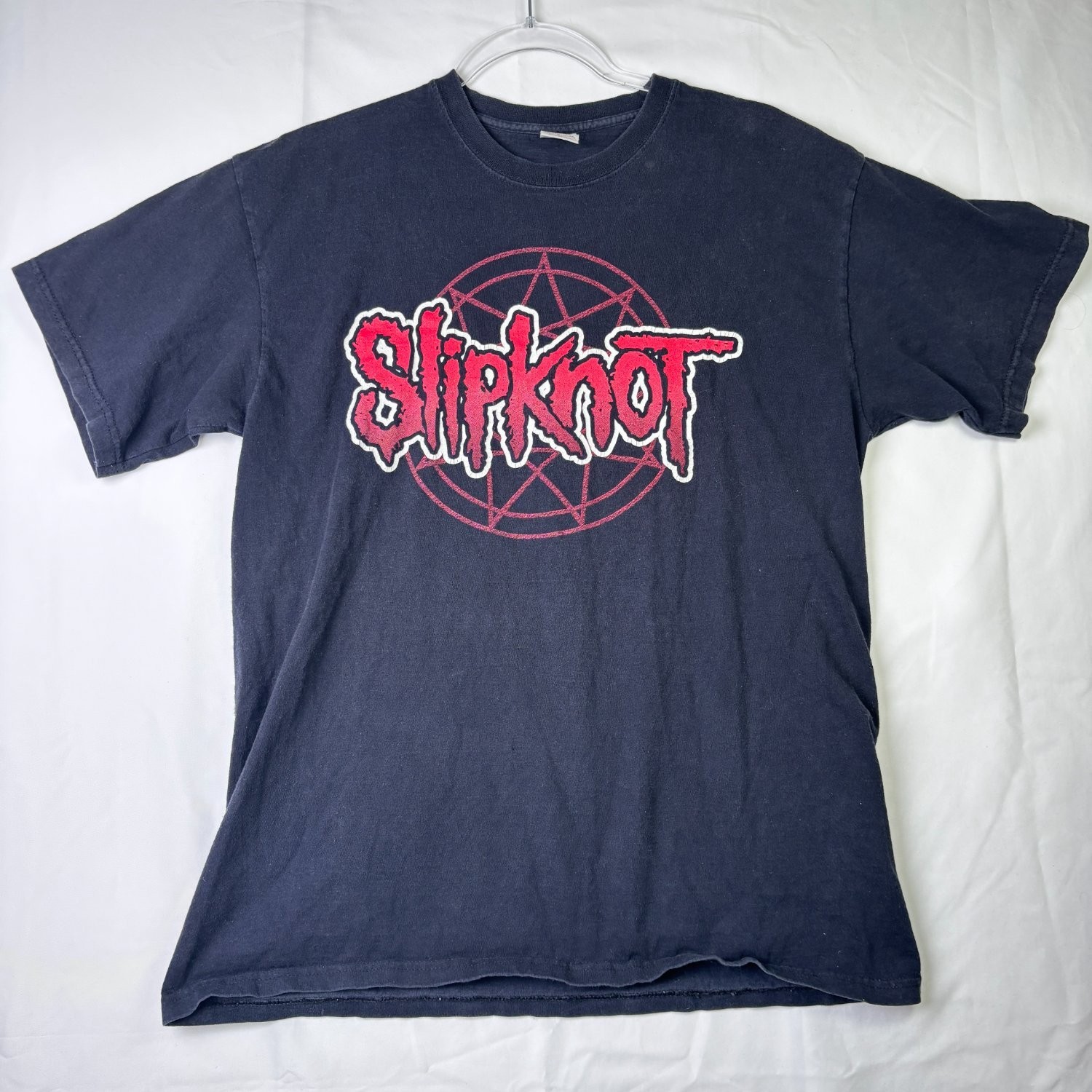 Vintage 2000s Slipknot Band Shirt Mens Large Black Fruit of the Loom Euro Tee