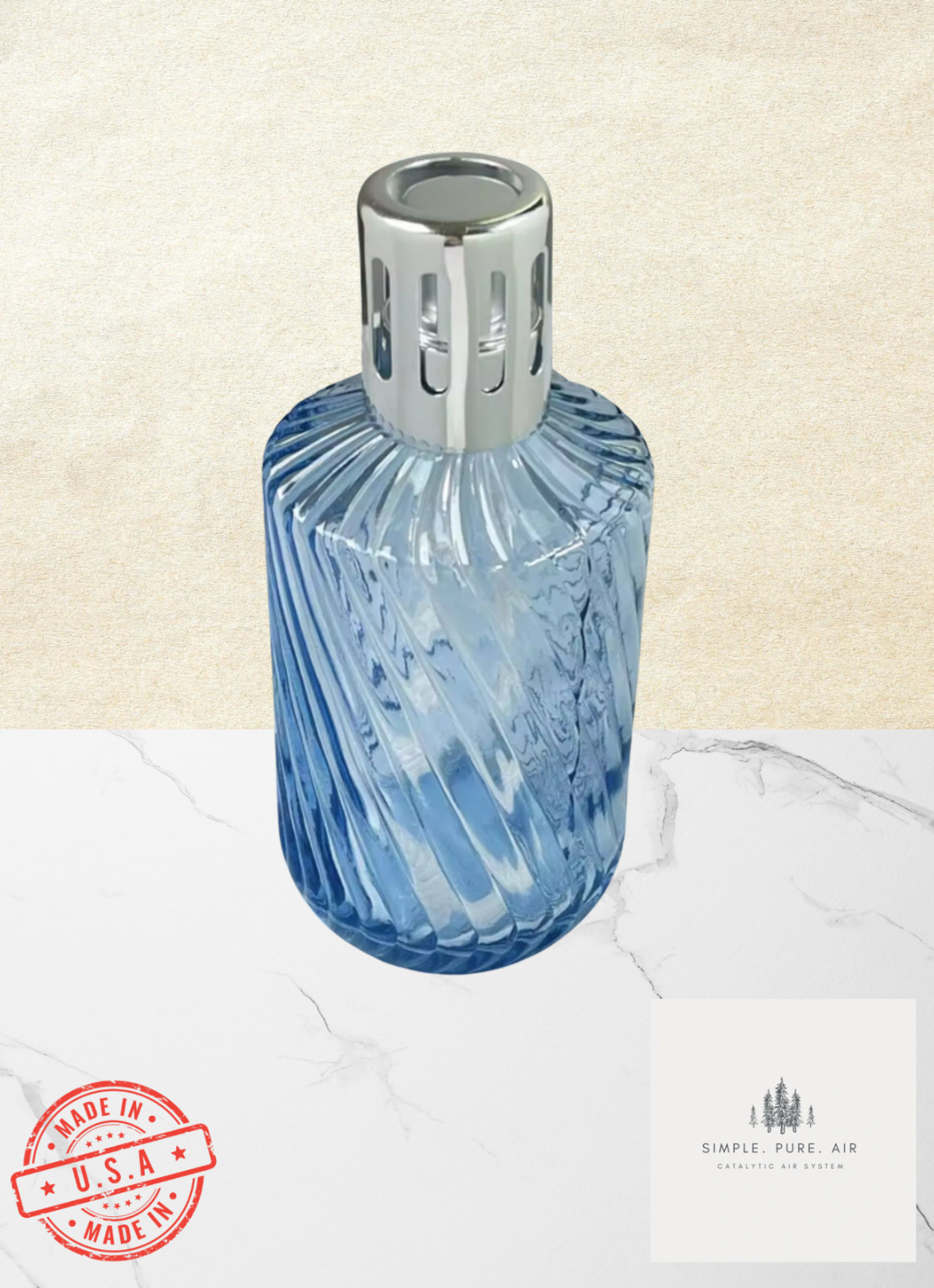 Simple Pure Air Aria Cerulean -  Berger Style Catalytic  Air Cleaning Lamp Lampe