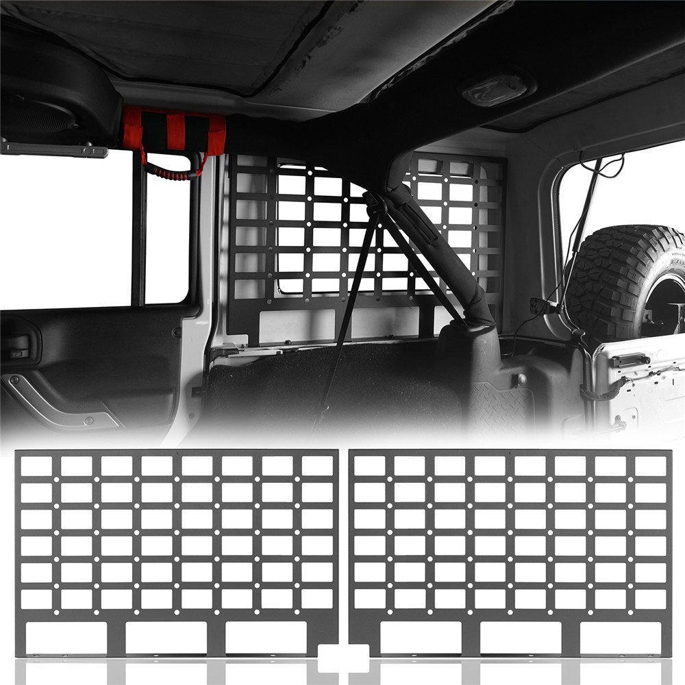 Fit Jeep Wrangler JK 07-18 4-Door Hardtop Rear Window Molle Panel Flank Panel Fit Jeep Wrangler JK 07-18 4-Door Hardtop Rear Window Molle Panel Flank Panel