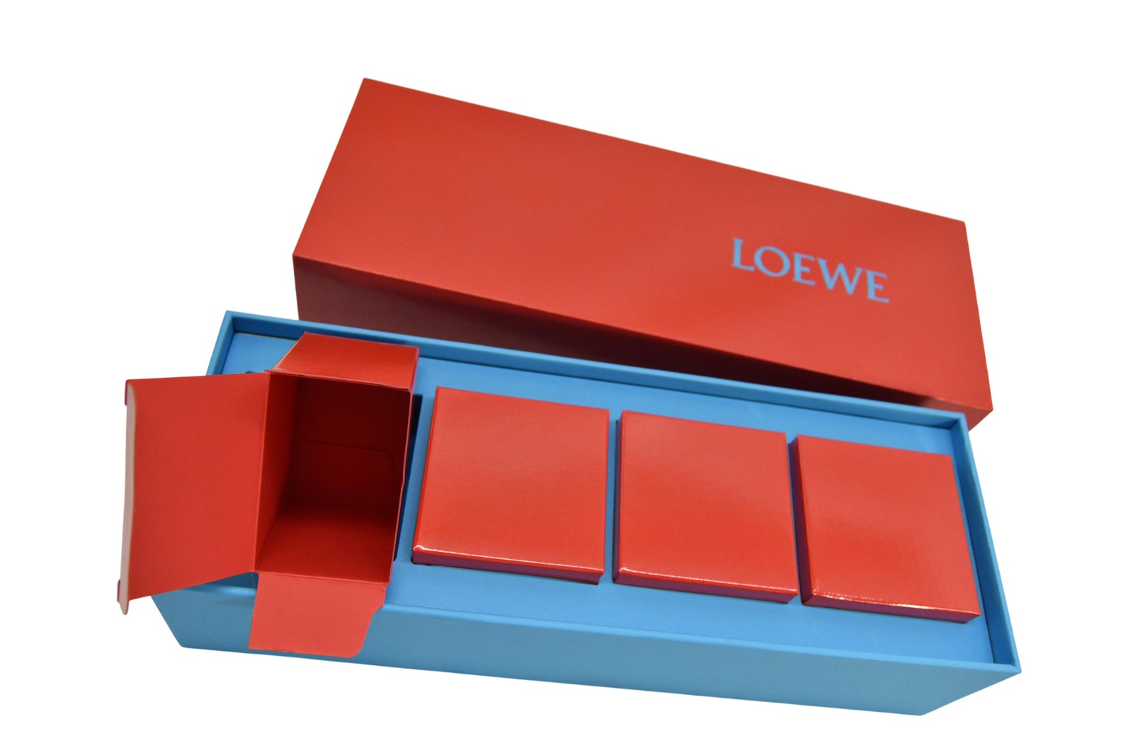 Loewe Red Blue Presentation Gift Box Set With 4 Inner Boxes Empty Packaging