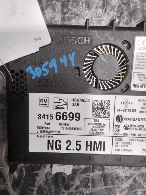 Used Infotainment Display Control Module fits: 2017 Chevrolet Silverado 1500 pic