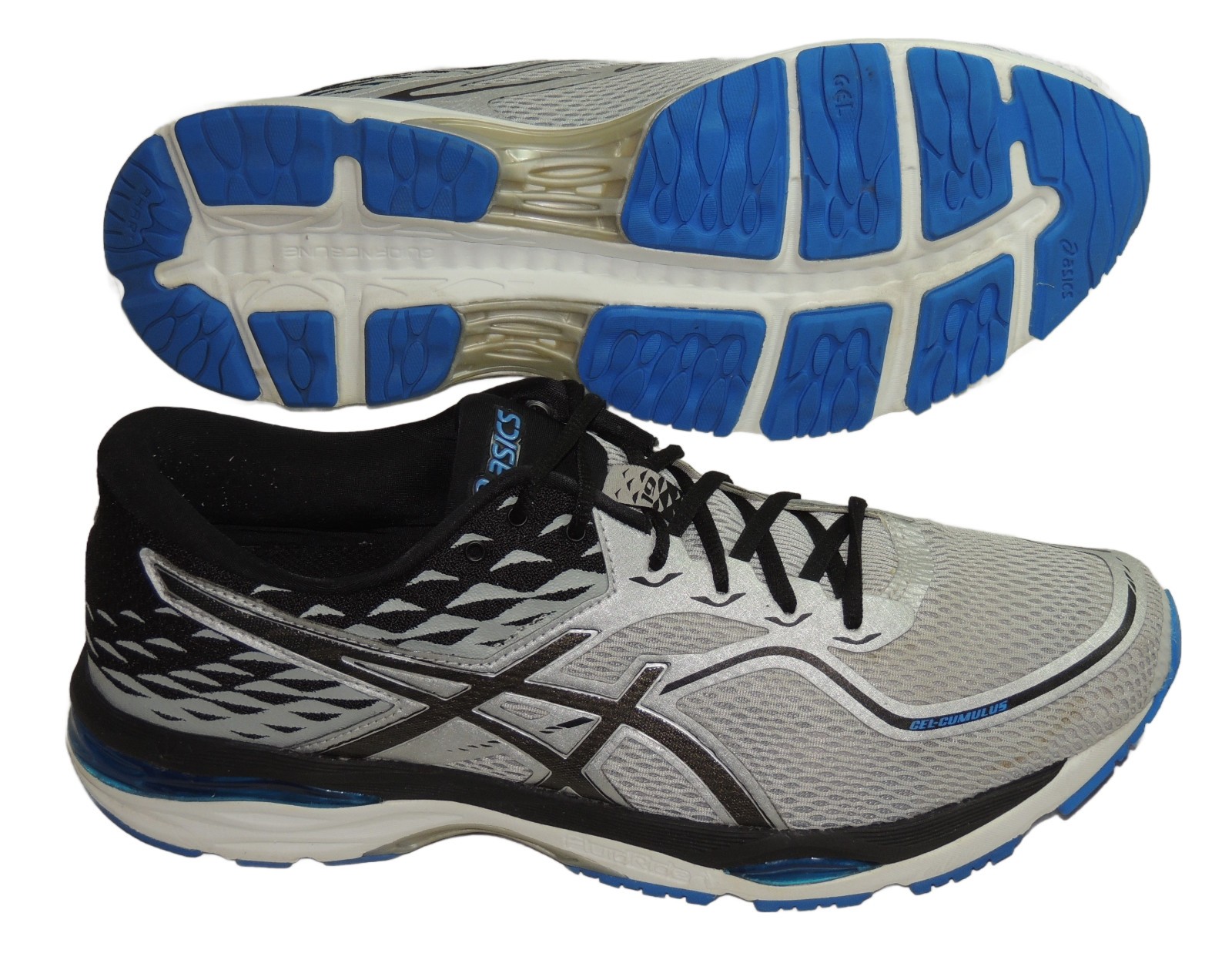 Asics Gel Cumulus 19 Running Shoes USA Men Sz 12-12.5 EUR 47 Silver