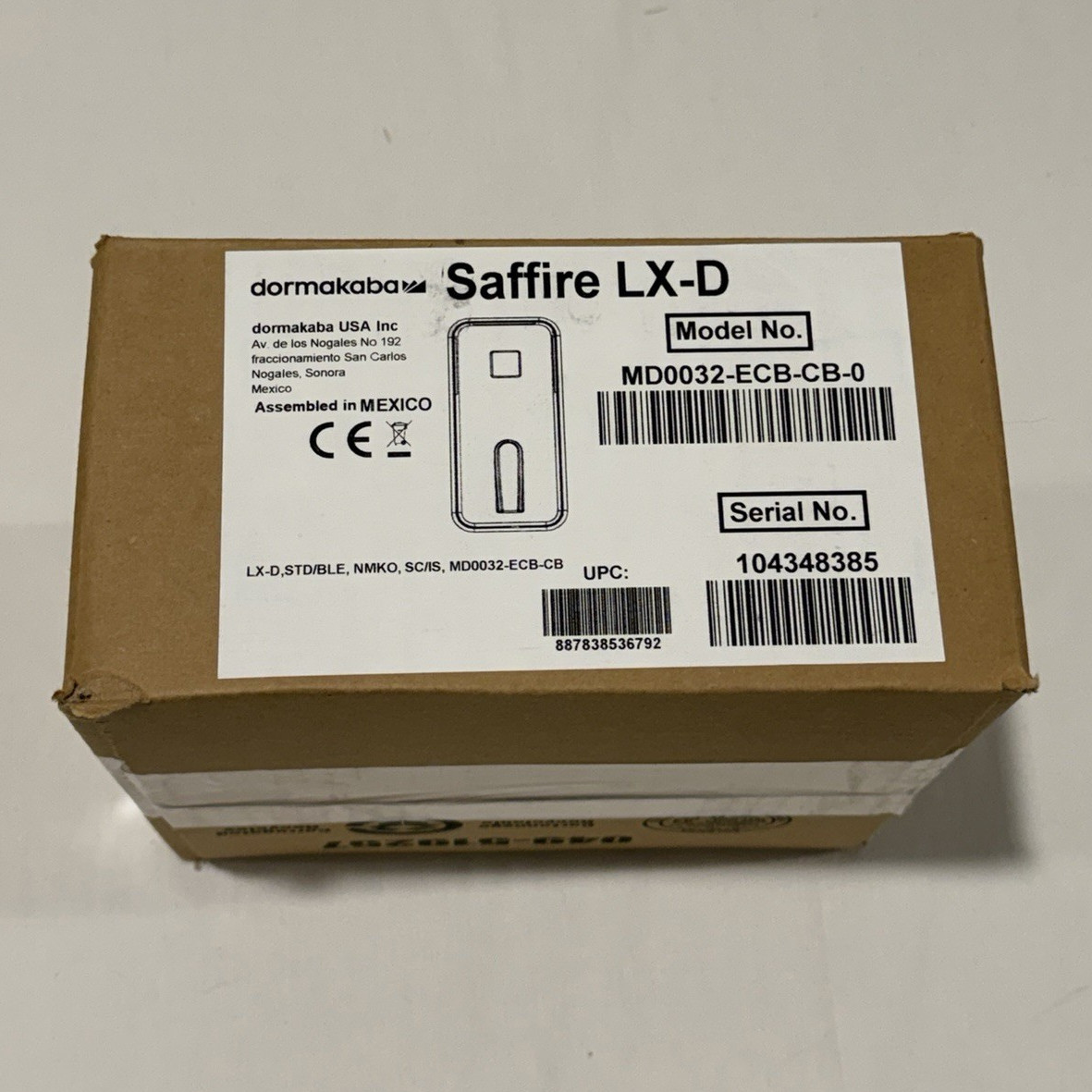 Dormakaba Saffire LX-D Smart Door Lock Black/Chrome MD0032-ECB-CB-0