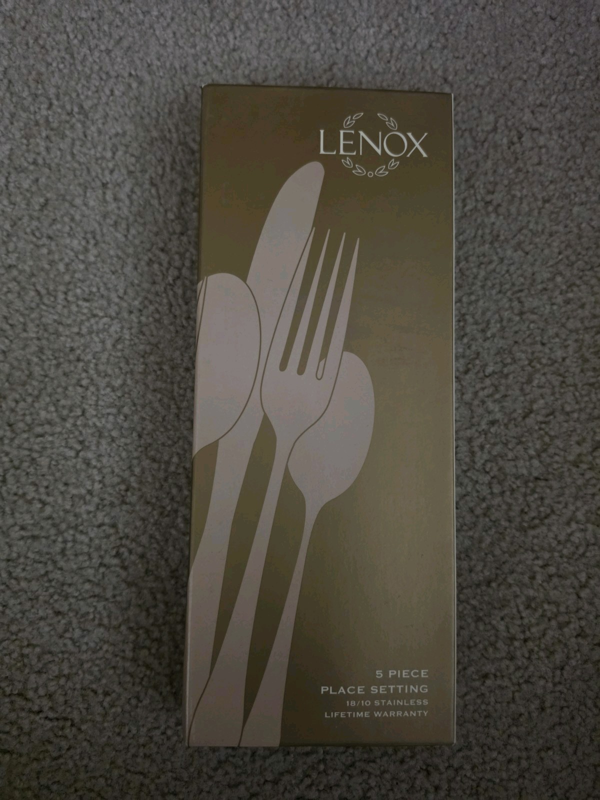 LANDMARK PLATINUM by Lenox Flatware 5 Piece Place Setting NEW in Box NEVER USED