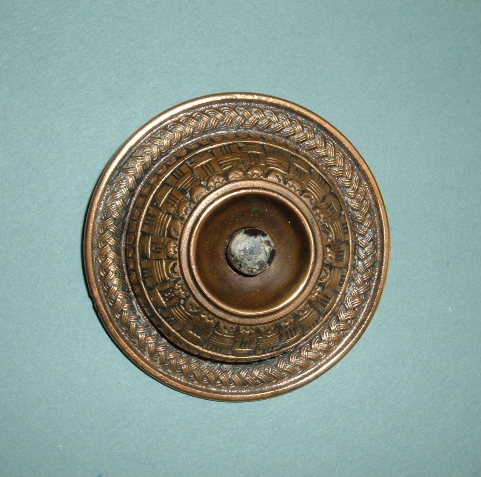 Antique Victorian Brass Arts & Crafts Door Bell Pat\'d Jan 2 83 7128 Antique Victorian Brass Arts & Crafts Door Bell Pat\'d Jan 2 83 7128