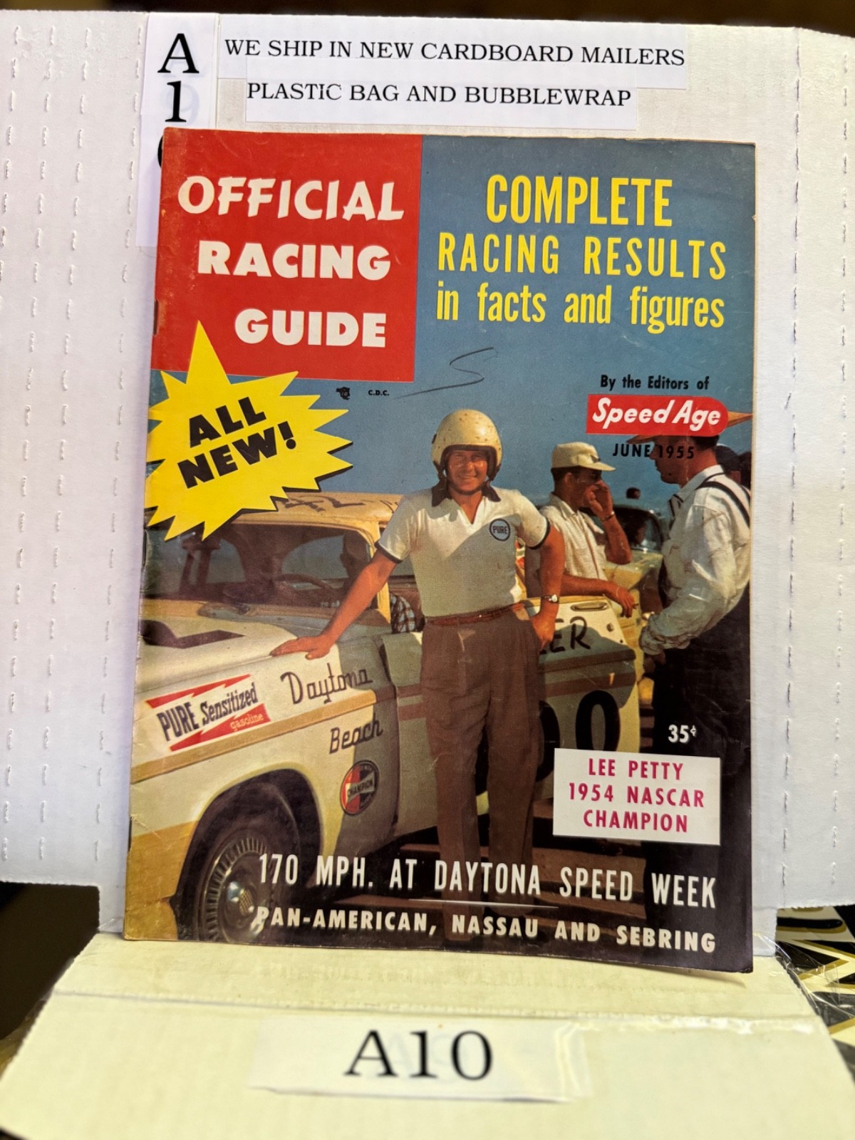 Vintage Speed Age Official racing guide Magazine June 1955