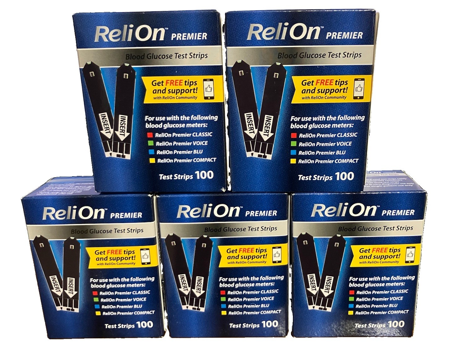 500 ReliOn Premier Test Strips~GR8 Dated~2/2028~$80~($16/Per 100)~FR SHIP