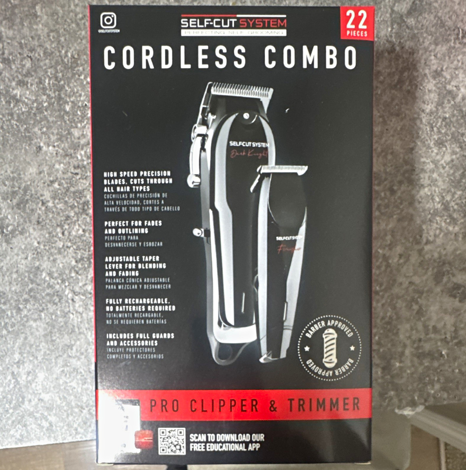 Self-Cut System Cordless Combo 22-Piece Clipper & Trimmer Kit Black Self-Cut System Cordless Combo 22-Piece Clipper & Trimmer Kit Black
