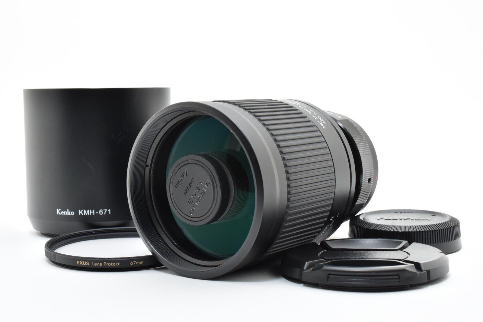 RARE[Almost Unused w/hood ] Kenko MC Mirror Lens 400mm F/8 for fujifilm X JAPAN