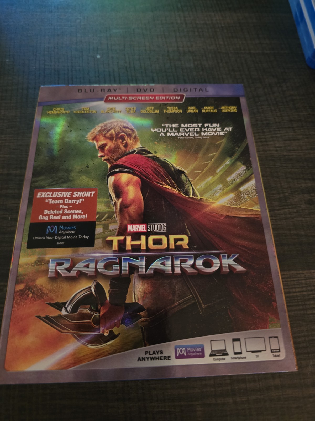 Marvel Studios Thor: Ragnarok Blu-ray DVD  Multi-Screen Edition No Digital Copy