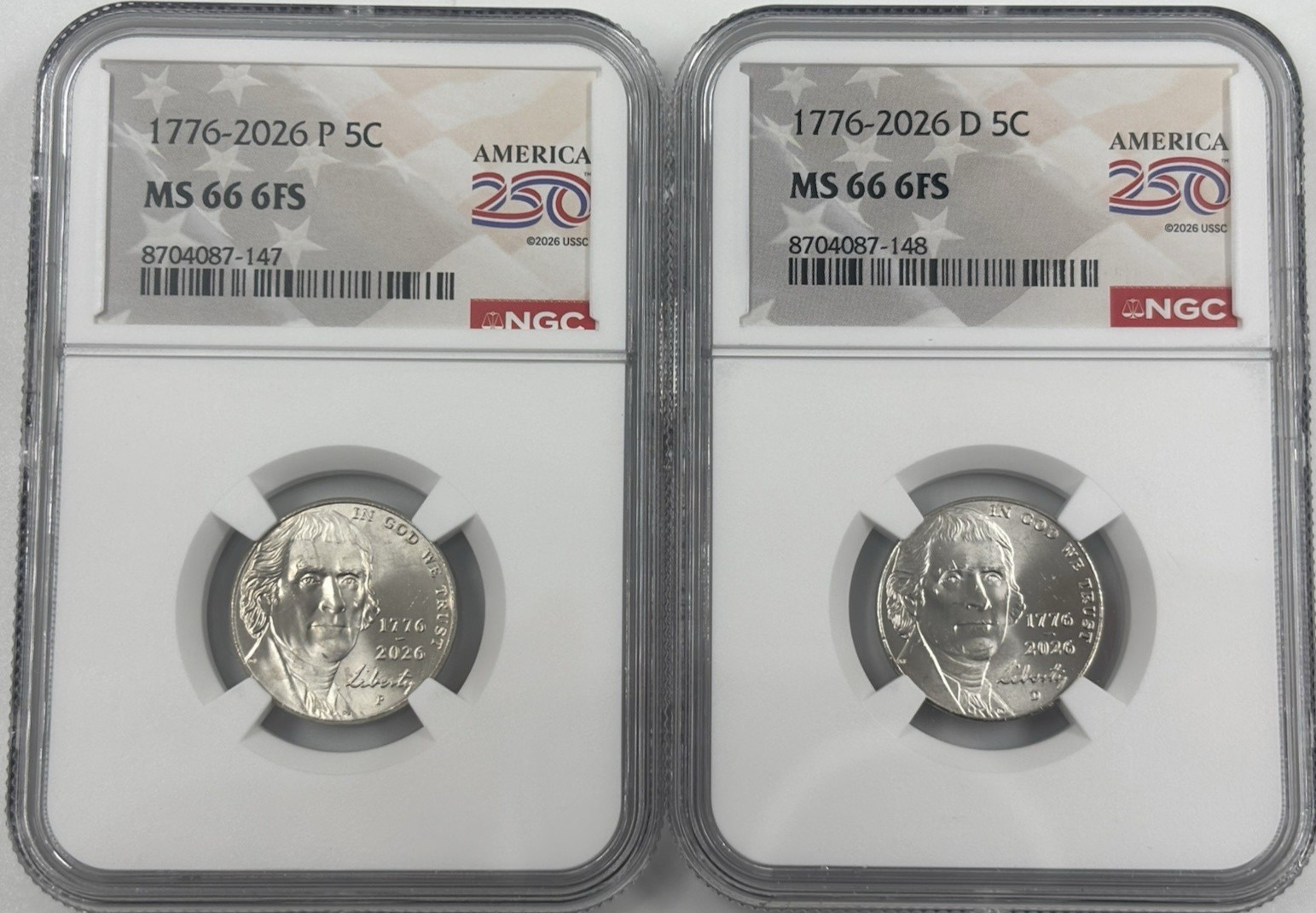1776 2026 P D JEFFERSON NICKEL NGC semiquincentennial MS66 6FS ⭐SHIPS NOW⭐