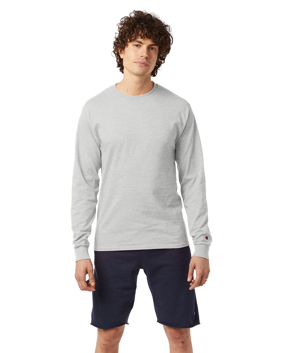 Champion Adult Long Sleeve Stylish T Shirt Casual Plain T-Shirt - CC8C