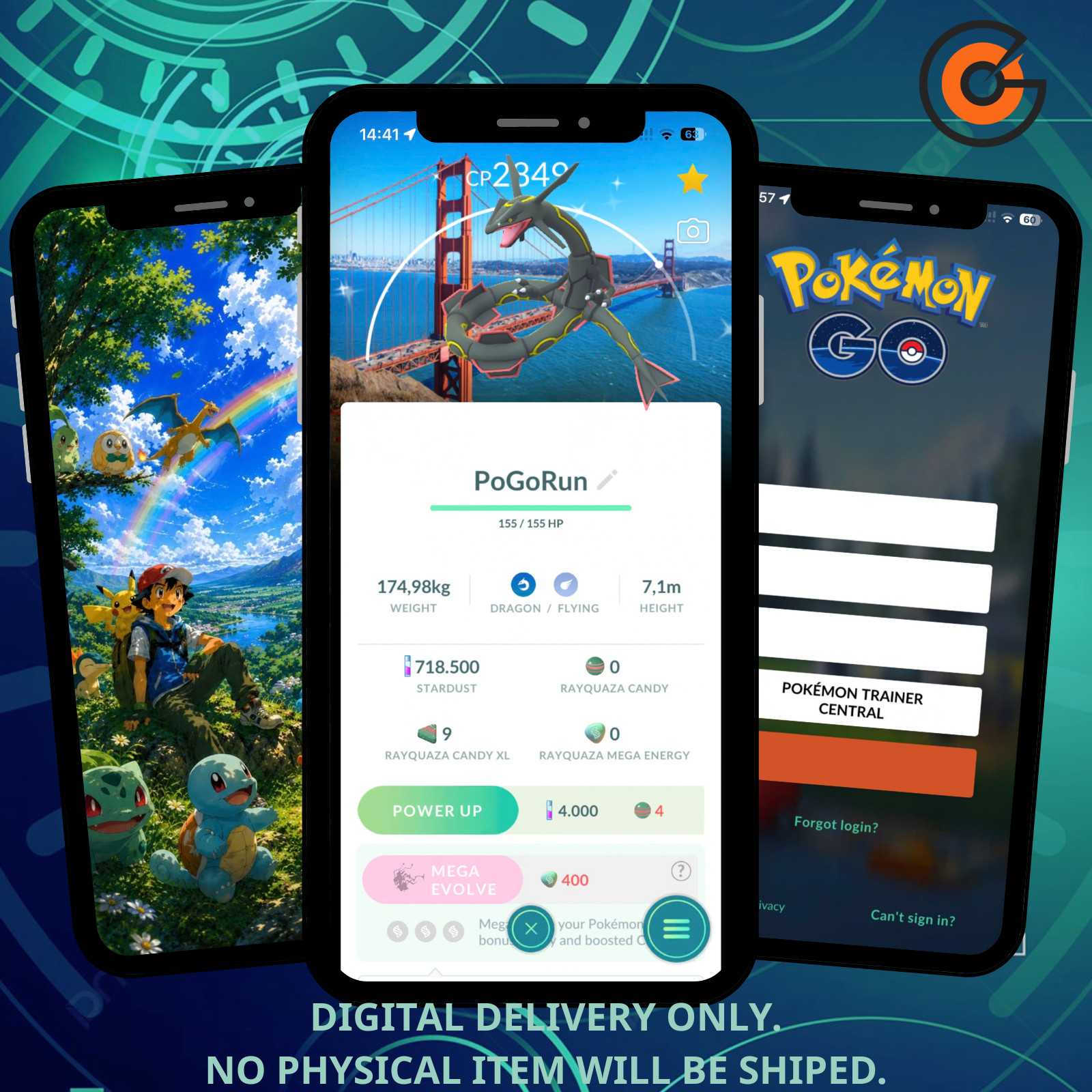 🔥 HOT✨Shiny Rayquaza✨ San Francisco Background ⚡24H DIGITAL⚡[🌐LocalBG🌐]