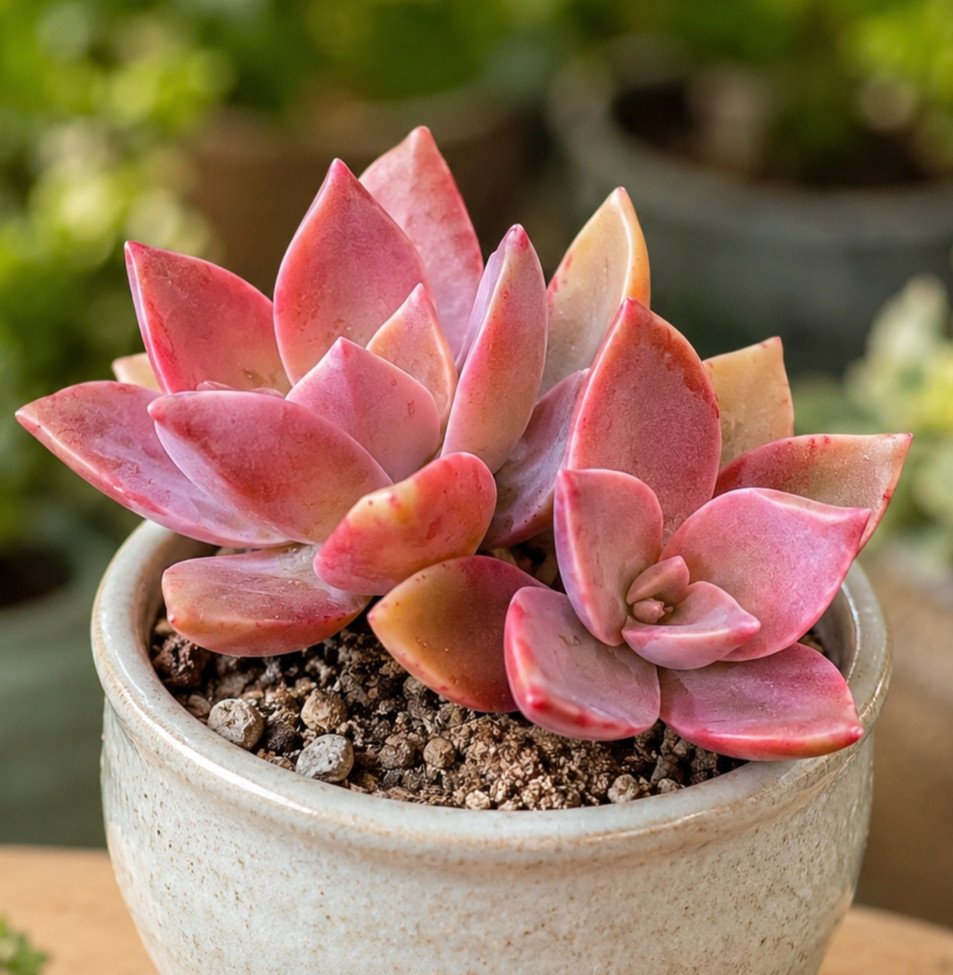 Pink Rare Graptoveria Dusty Succulent Fully Rooted 1-Head Plant Easy Care 2-3\