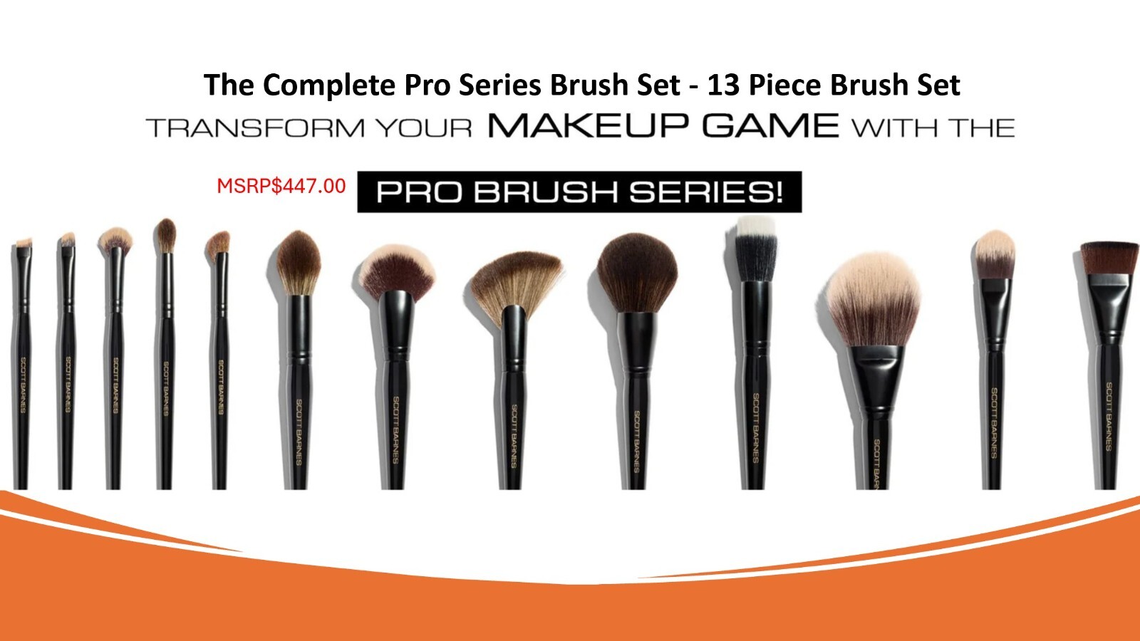 13 Pcs full set of Scott Barnes brushes- Brandnew