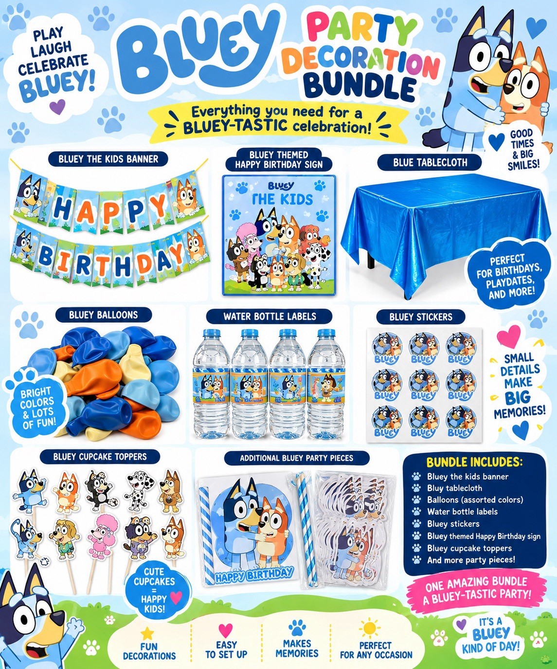 Blue Party Decoration Bundle Blue Party Decoration Bundle