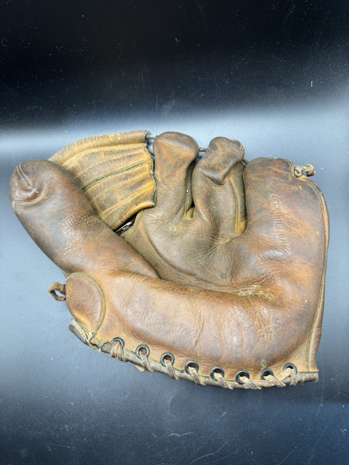 Vintage 1950s Hutch Carl Furillo Model 38 Leather Baseball Glove Dodgers