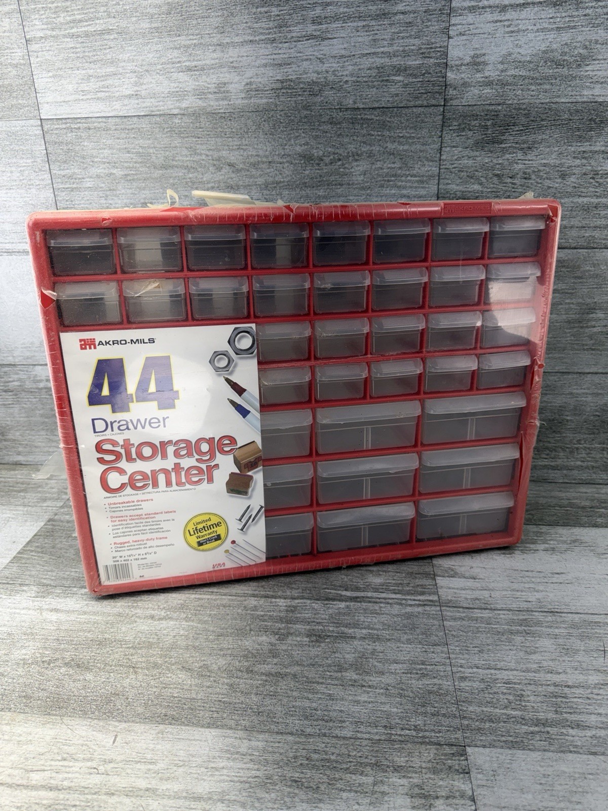 Akro-Mils 44-Drawer Plastic Drawer Storage Center Cabinet Garage Shop USA Made