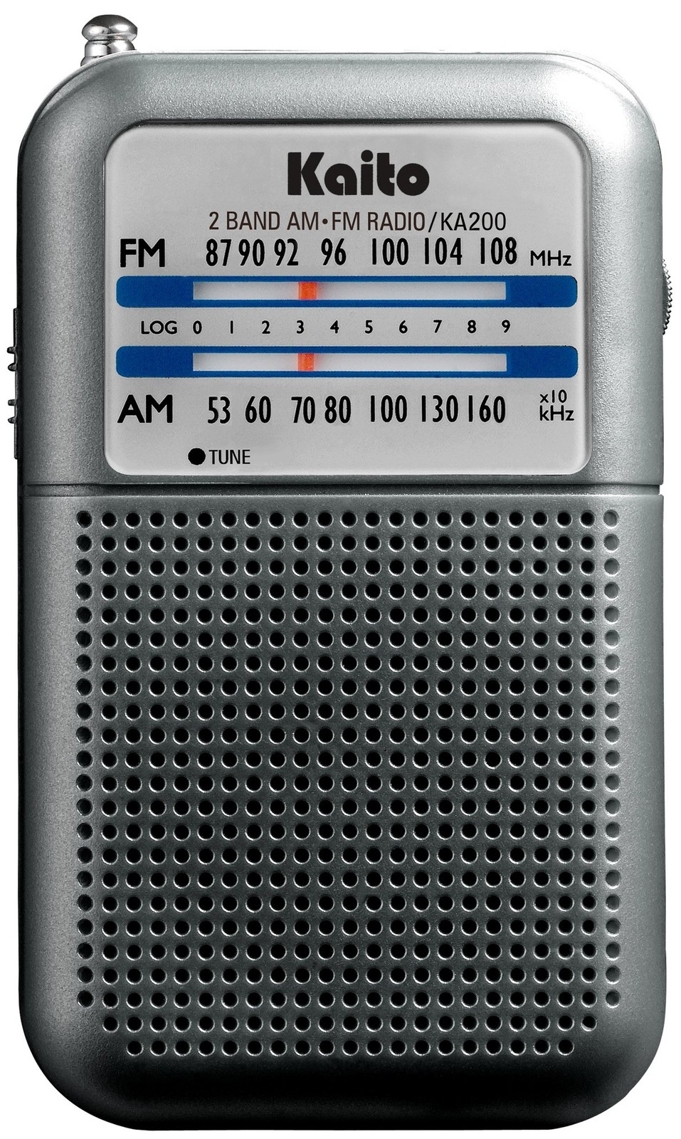Kaito KA200S Pocket AM/FM Radio, Gray