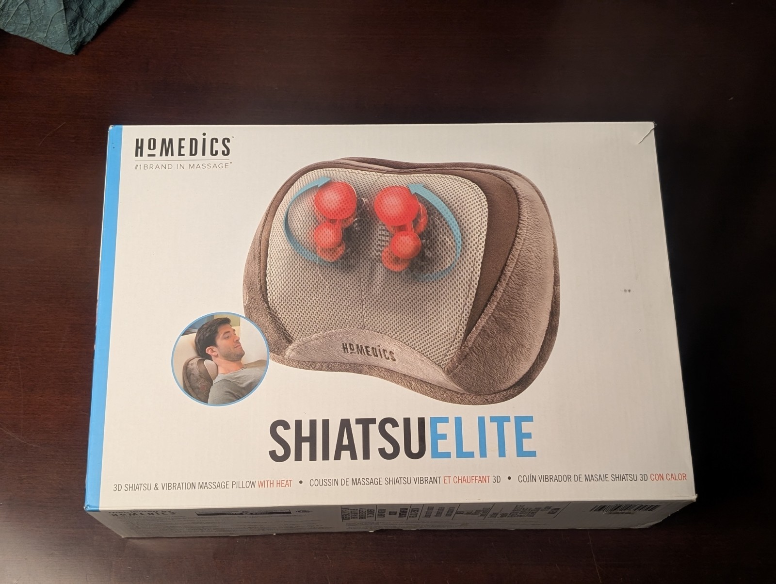 HoMedics Shiatsu Elite Vibration And Massage Pillow With Heat SP-100HA Open Box