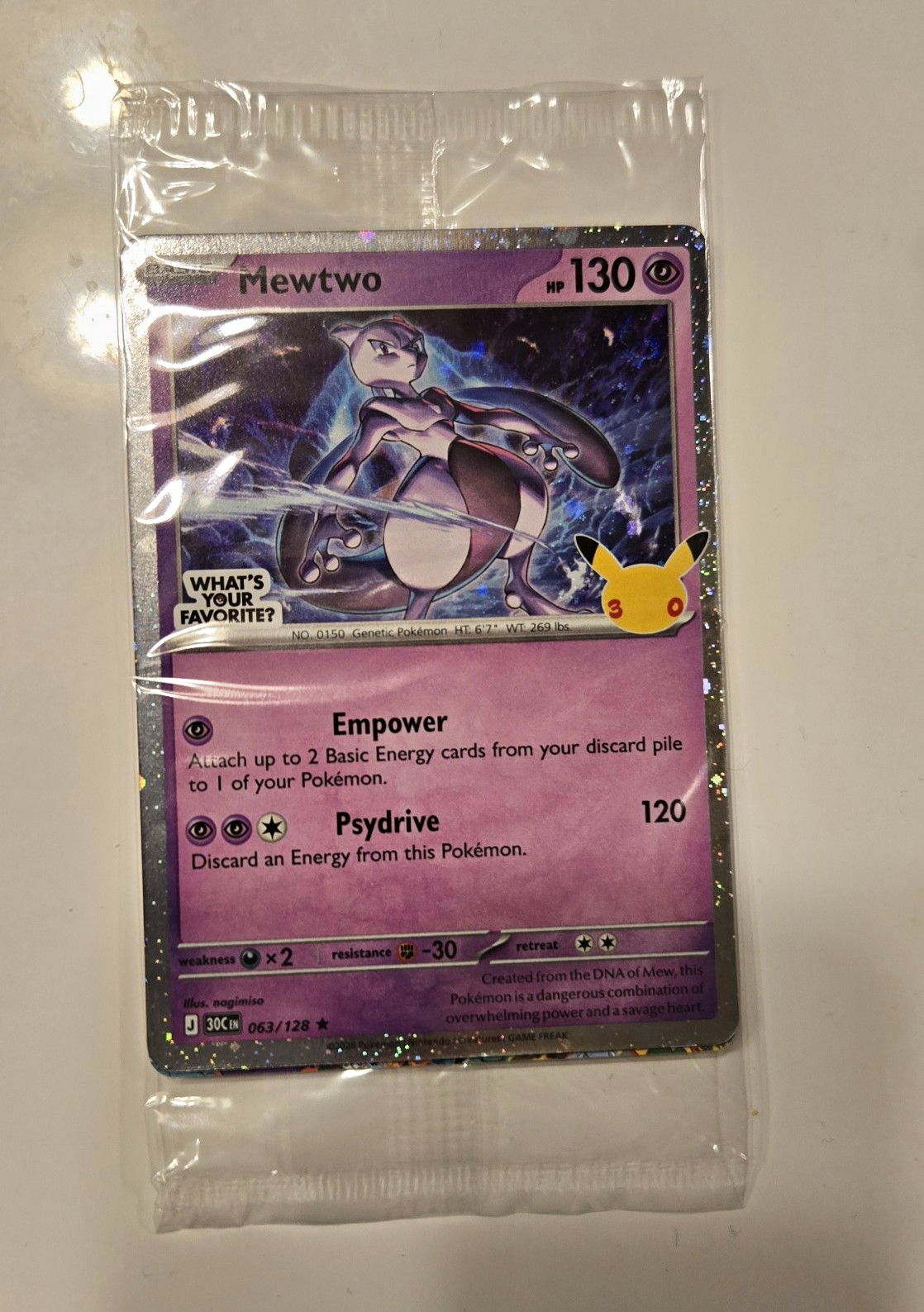 The Pokémon Company Mewtwo 052 SV Scarlet & Violet Promo Holo Promo 130 HP The Pokémon Company Mewtwo 052 SV Scarlet & Violet Promo Holo Promo 130 HP