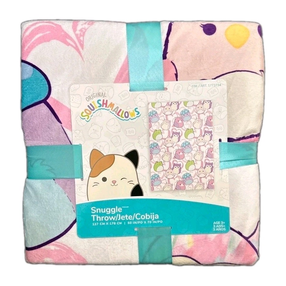 Squishmallows Kids Throw Blanket Super Soft and Squishy, 50 x 70 Inches Squishmallows Kids Throw Blanket Super Soft and Squishy, 50 x 70 Inches