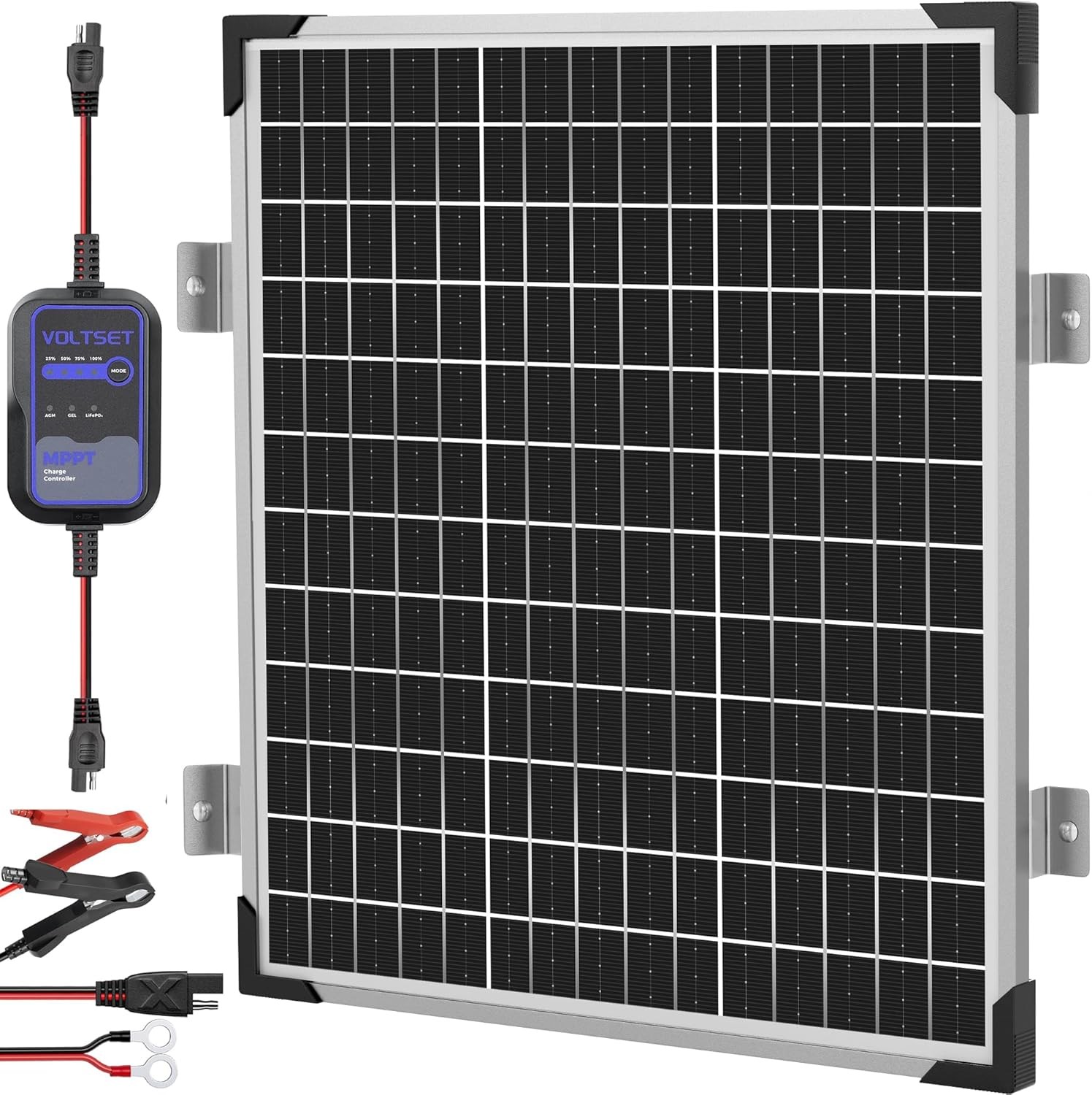Upgraded 50W 12V Solar Battery Trickle Charger Maintainer with MPPT Controller Upgraded 50W 12V Solar Battery Trickle Charger Maintainer with MPPT Controller