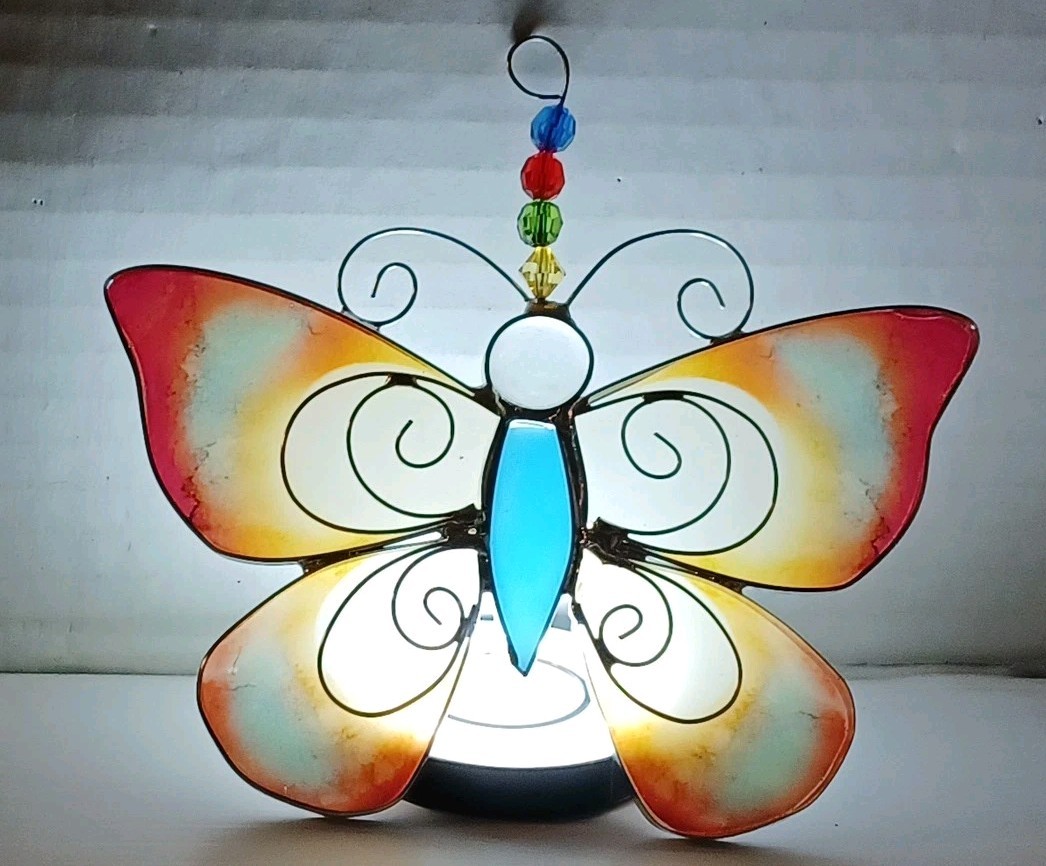 Stained Glass Butterfly Suncatcher 5.5\
