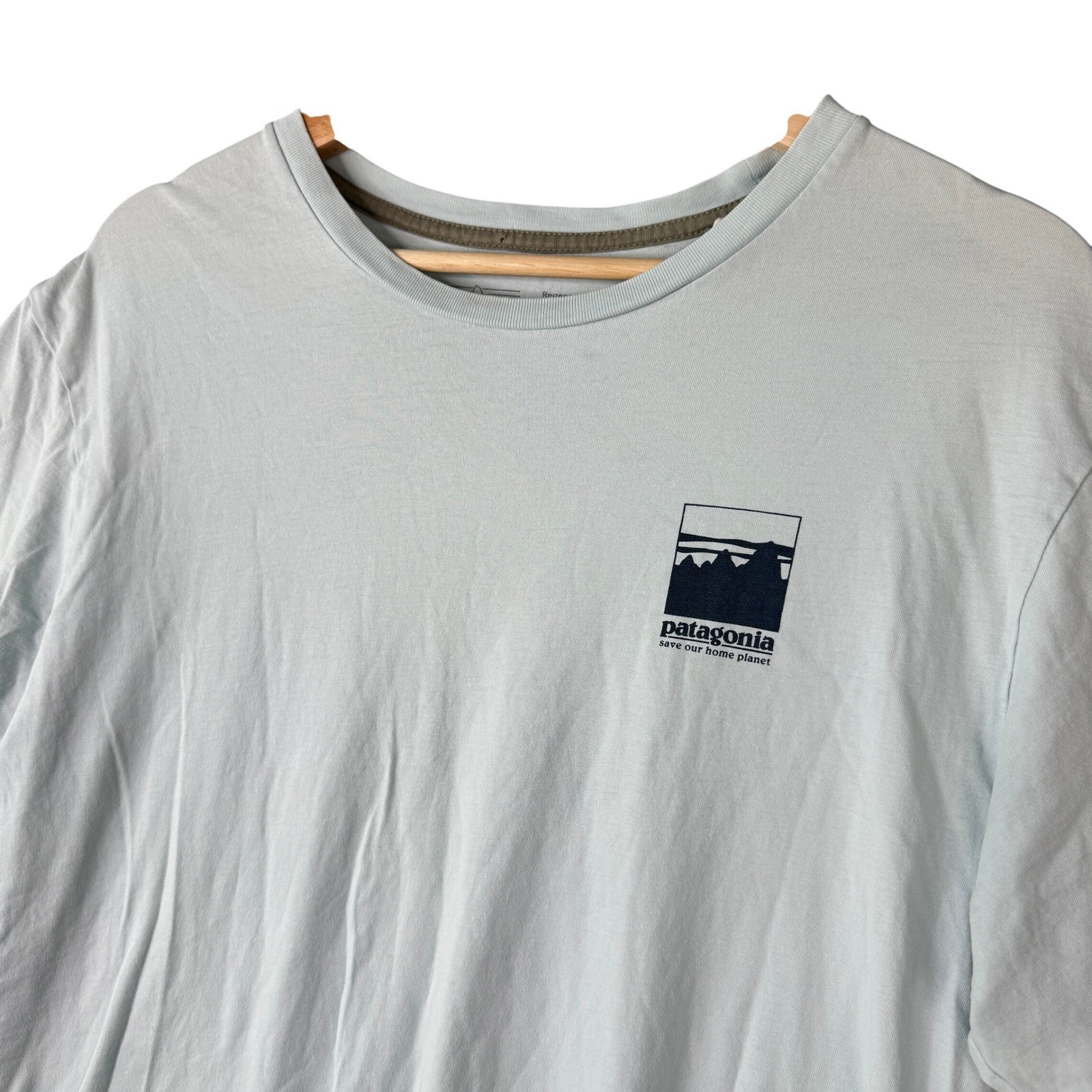 Patagonia Road to Regenerative Tee Faded Ink Blue Organic Cotton Shirt 37400 M