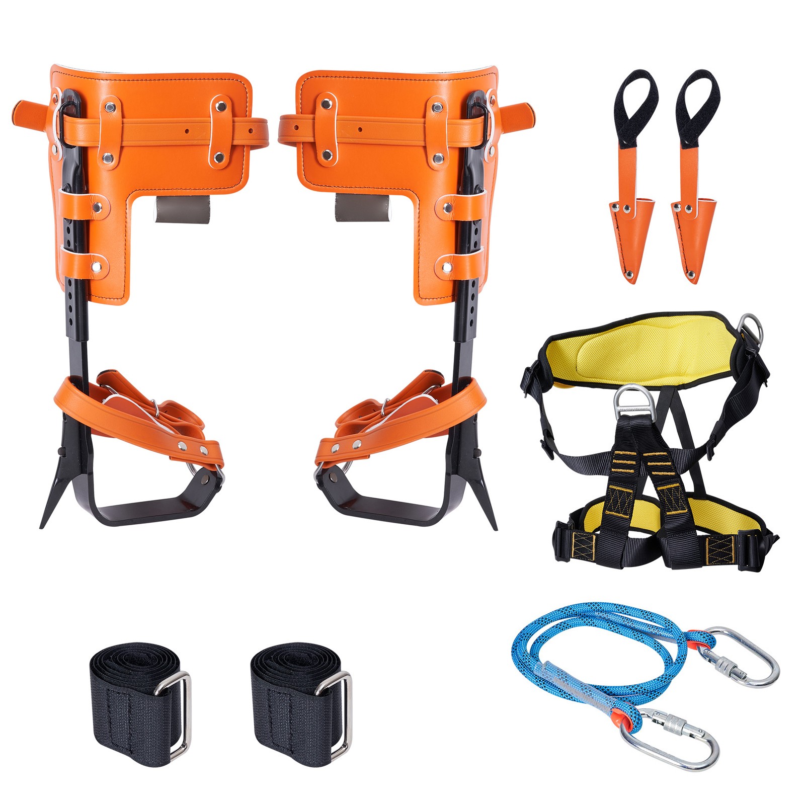 Uimoso Tree Climbing Spikes Set Climbing Spurs Alloy Steel Safety Rope Hareness