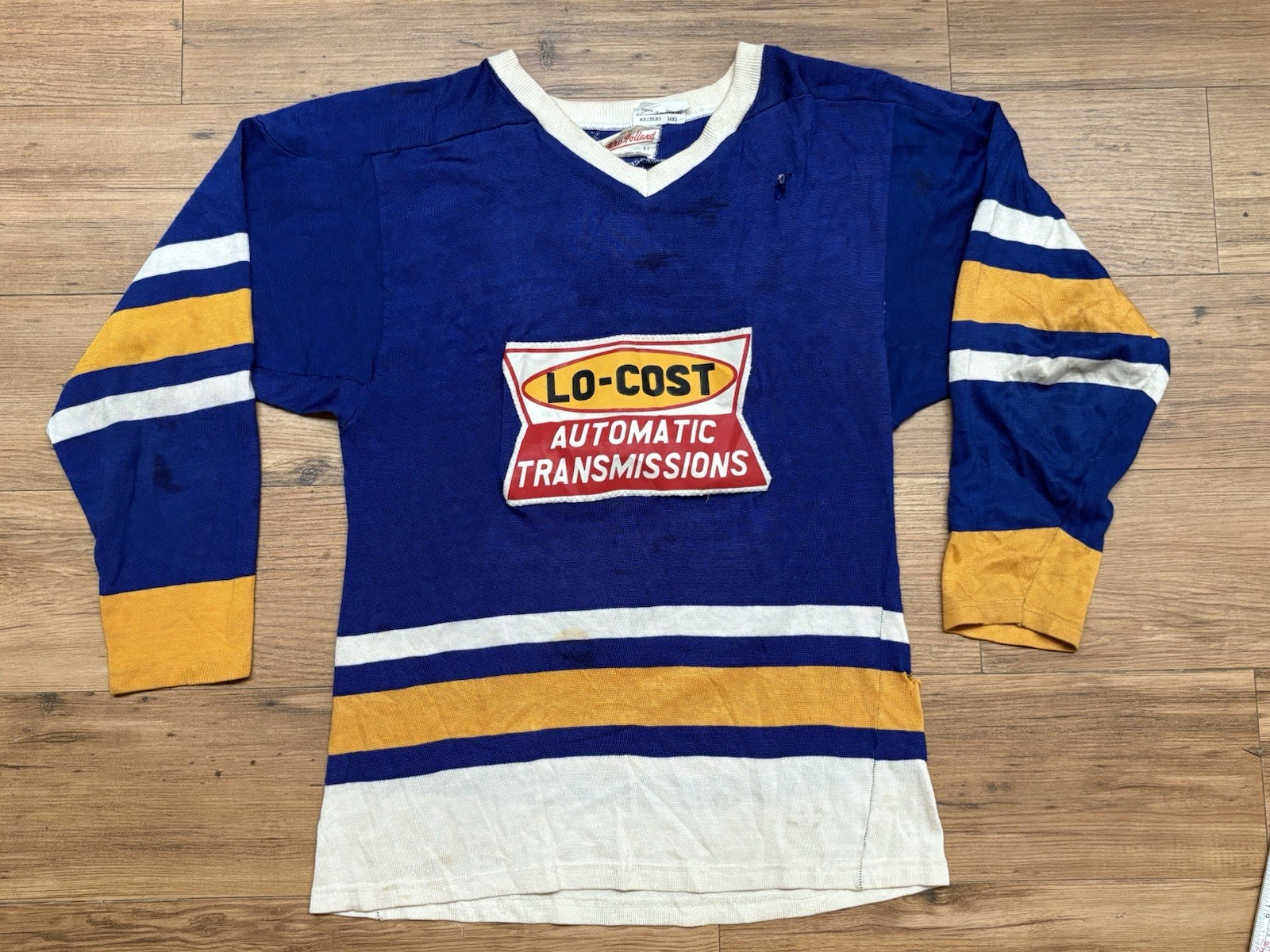 Vintage Maro Holland Canada Hockey Jersey  11 Elmwood Lo-Cost Auto Repair 70s