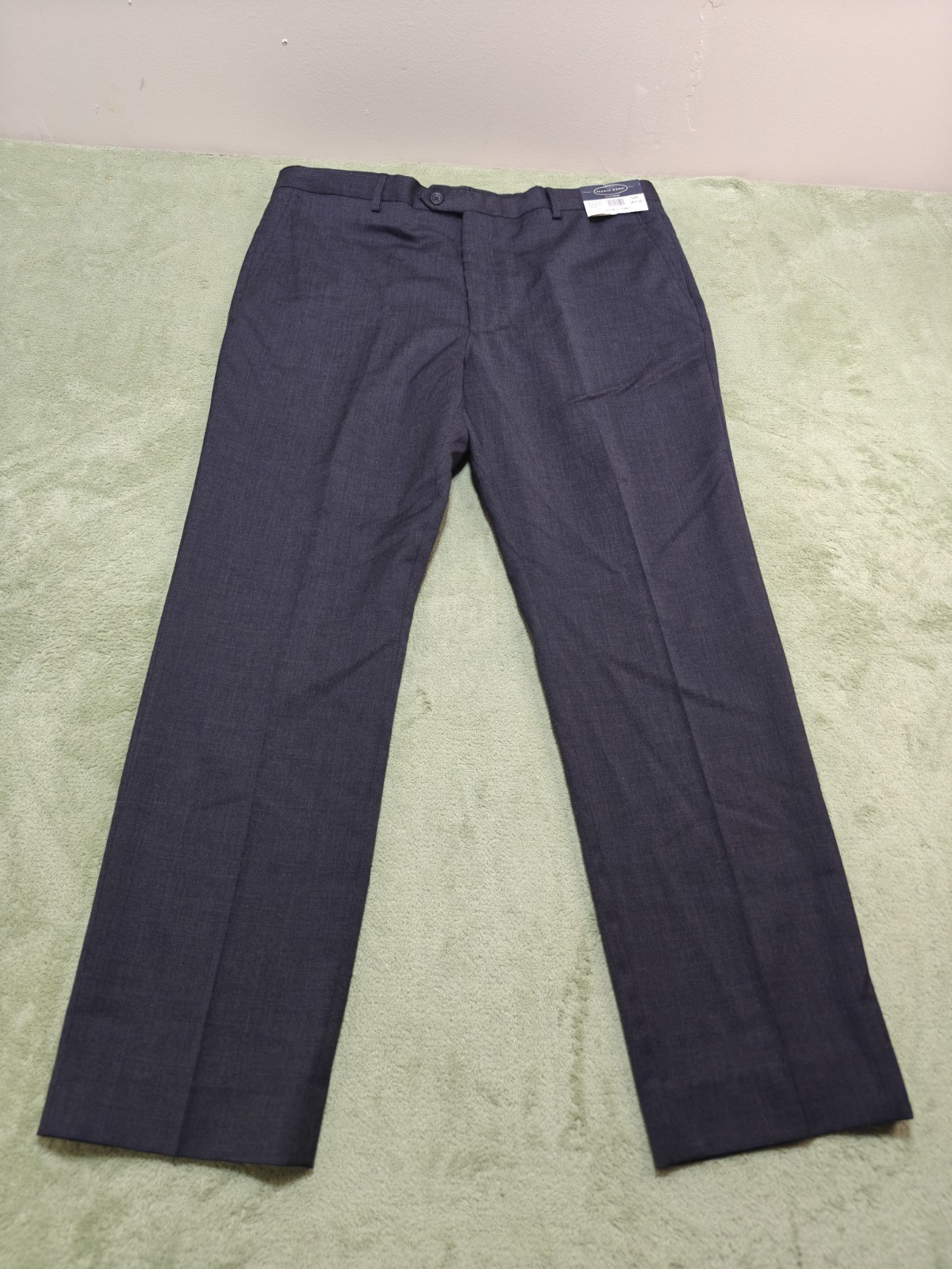 NWT Pronto Uomo Platinum Mens 38x30 Charcoal Gray Wool Blend Modern Dress Pants